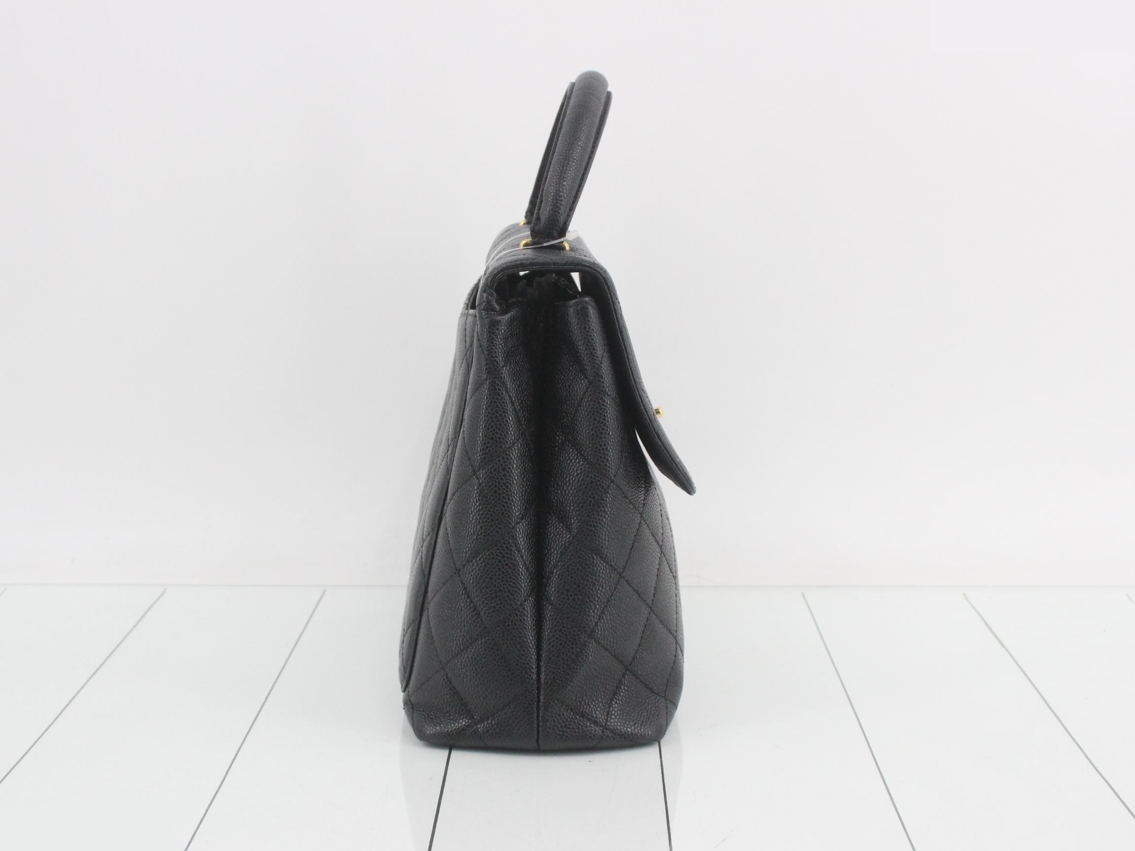 Caviar Skin Turnlock Handbag — view 4
