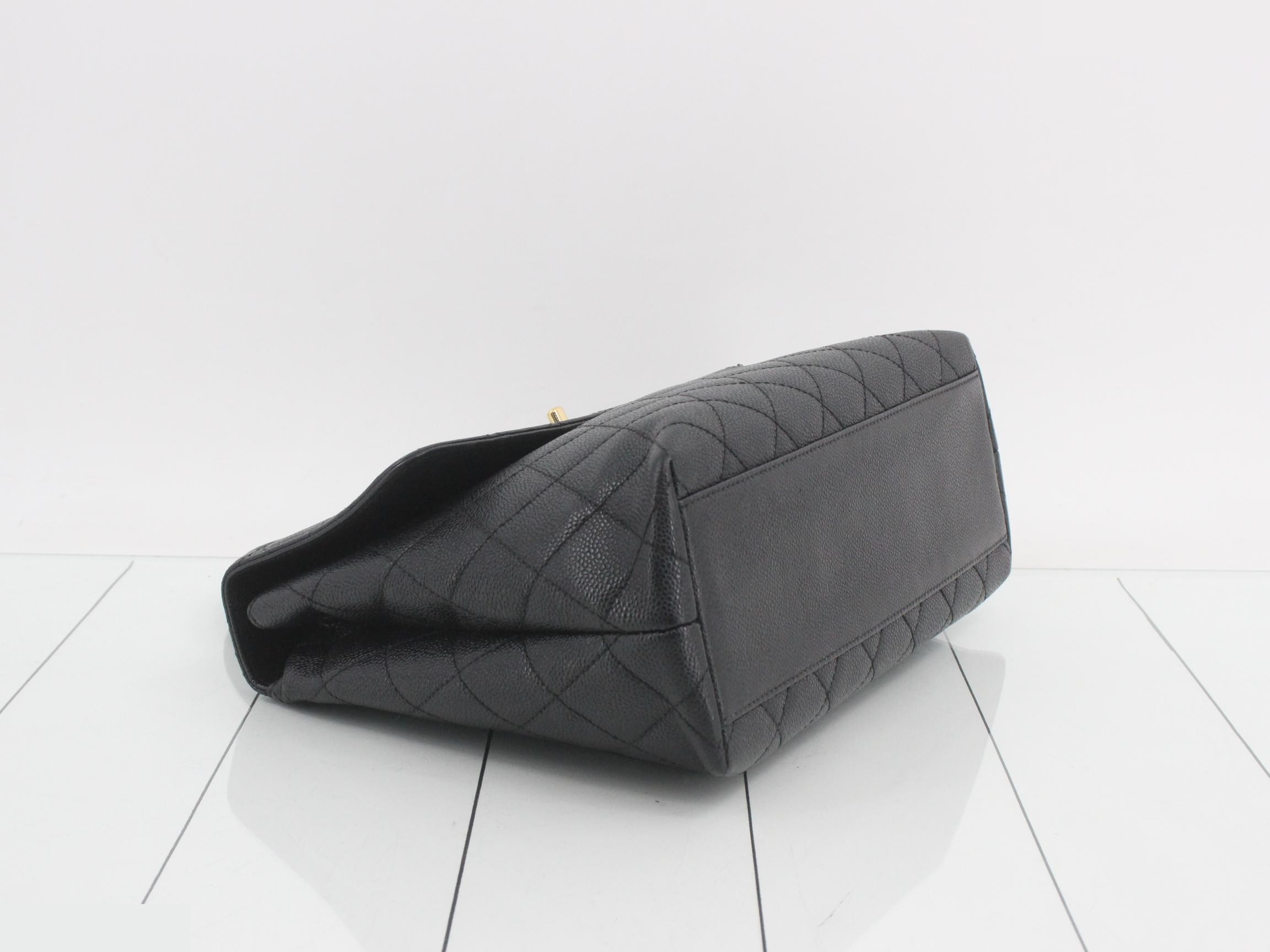 Caviar Skin Turnlock Handbag — view 5