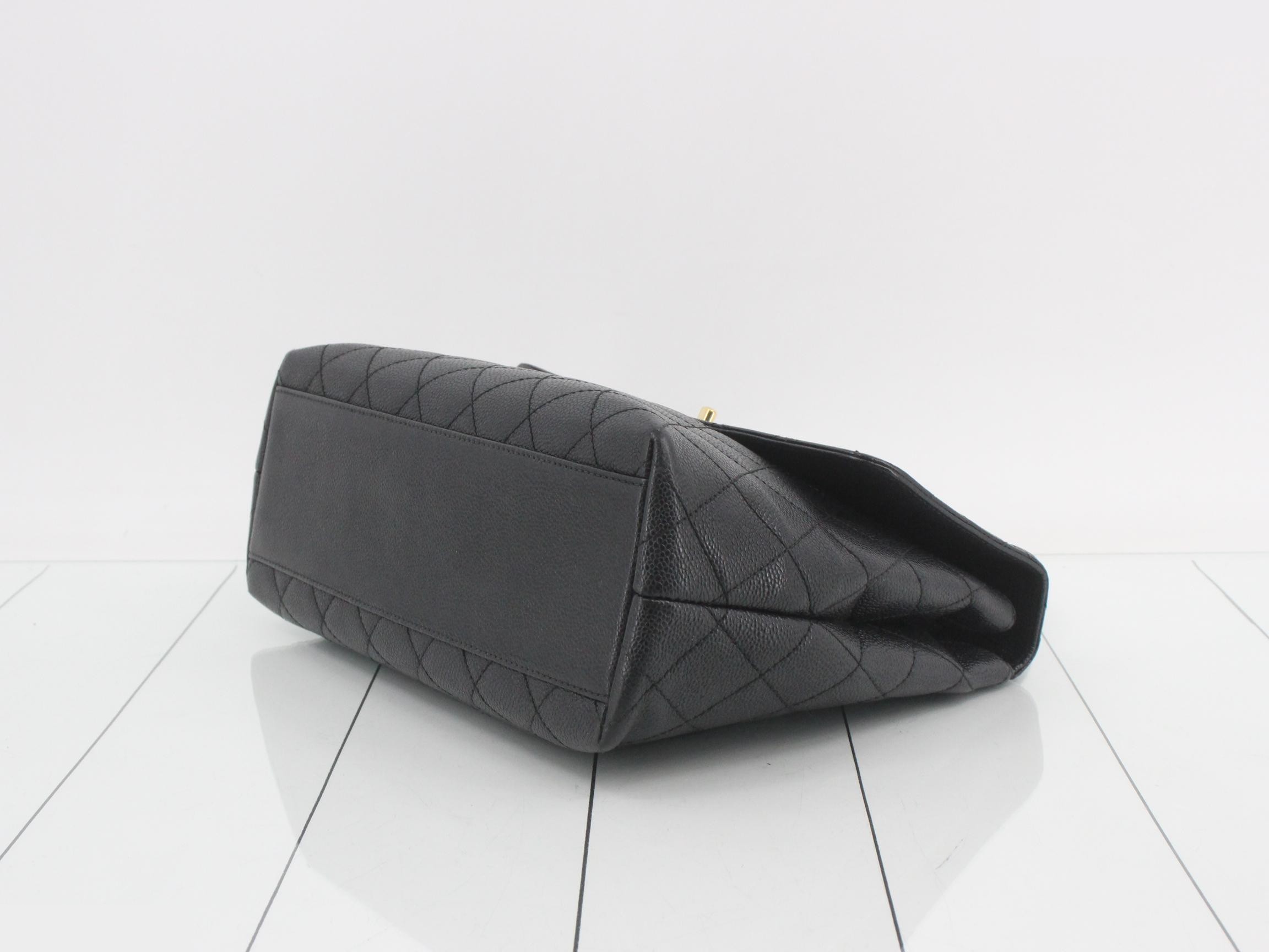 Caviar Skin Turnlock Handbag — view 6