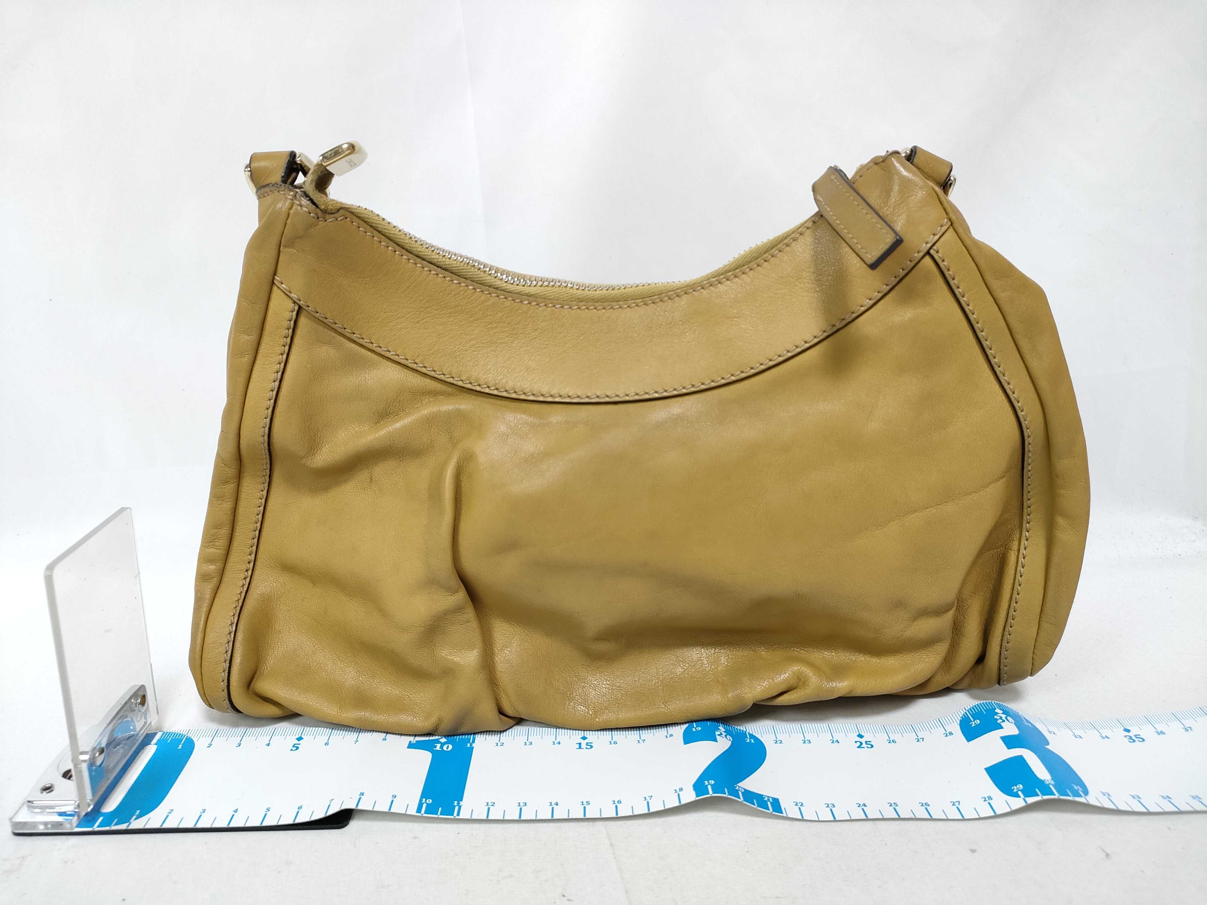 Yellow Leather D-Buckle Waist Bag Handbag — view 2