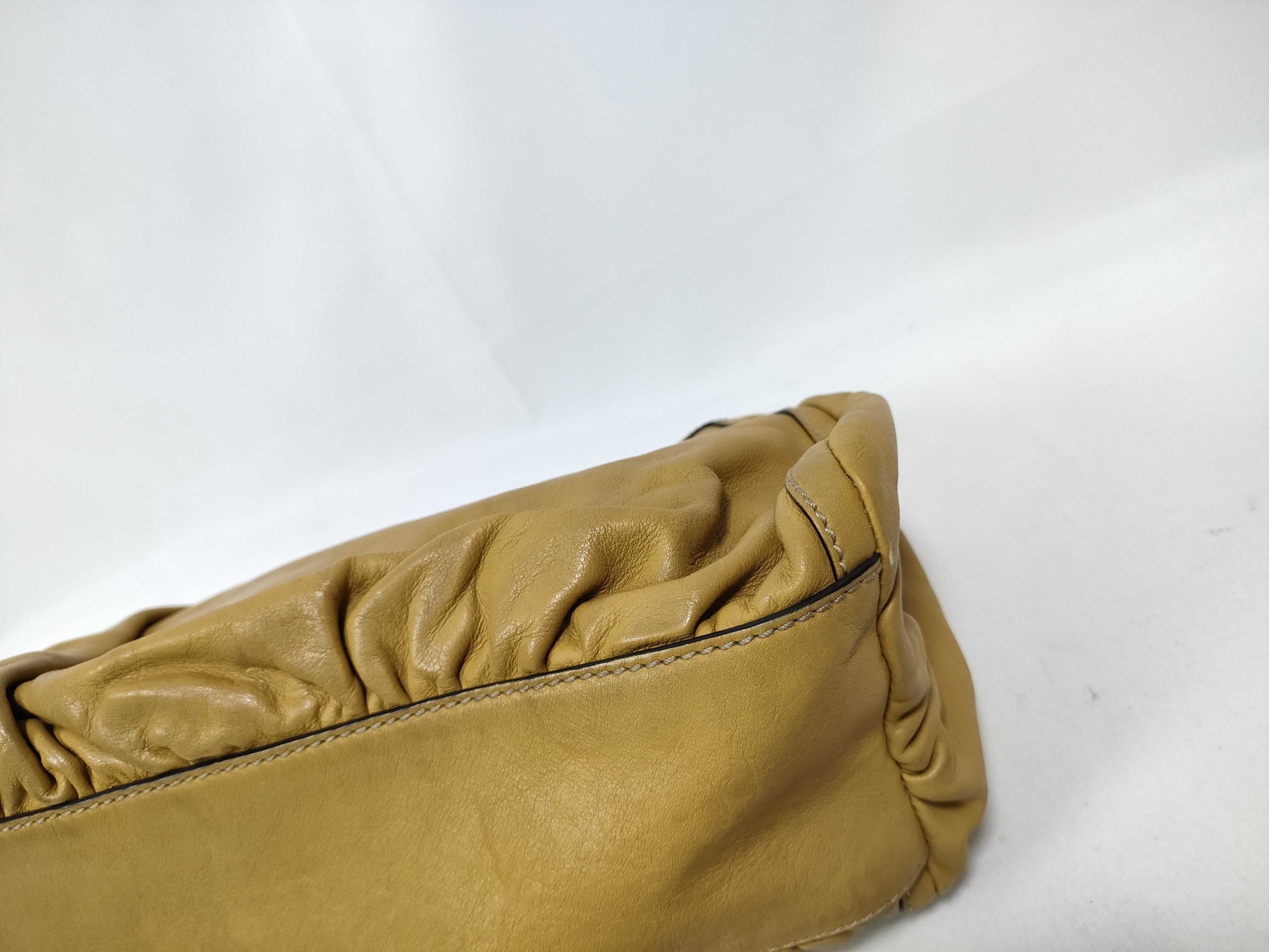 Yellow Leather D-Buckle Waist Bag Handbag — view 4