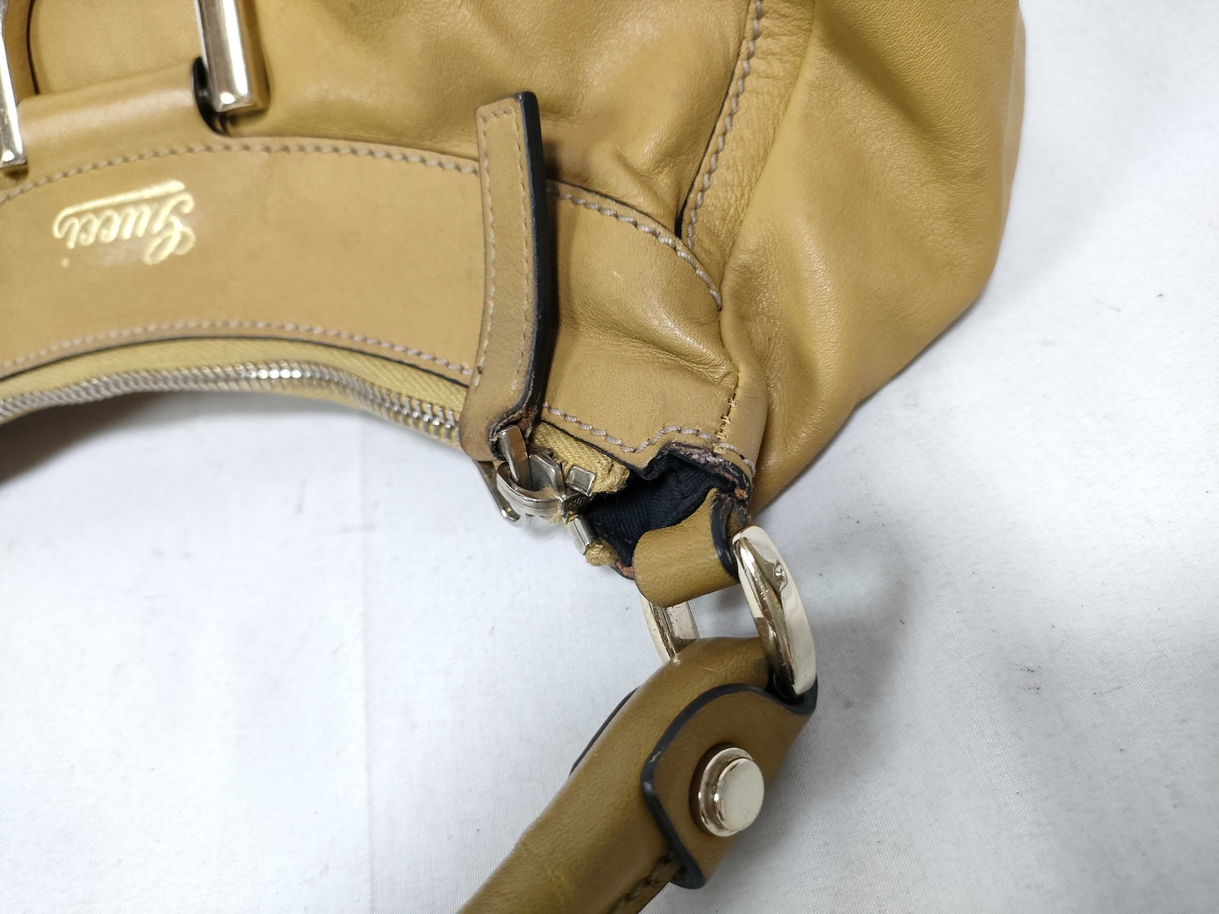 Yellow Leather D-Buckle Waist Bag Handbag — view 9