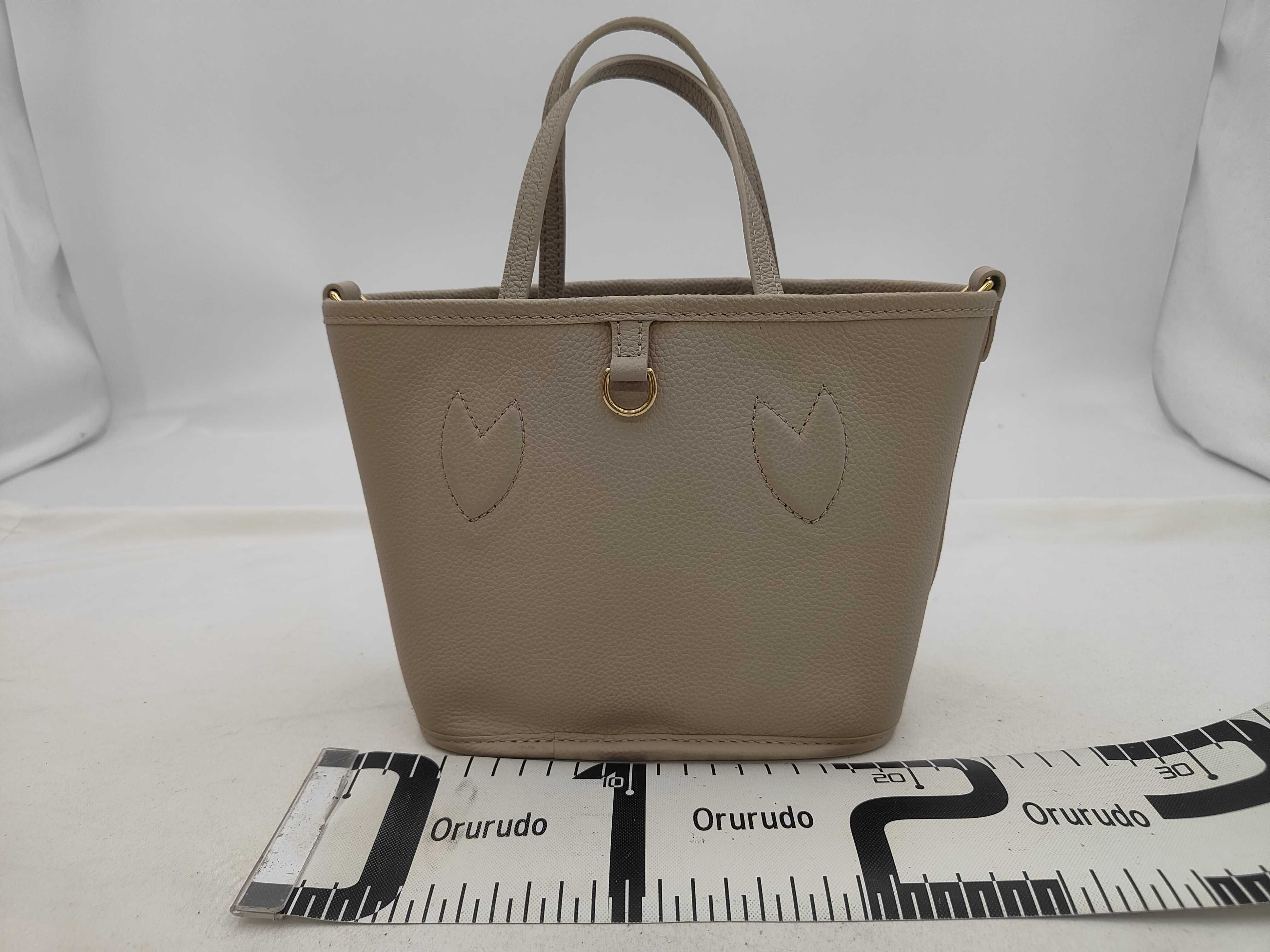 Neverfull Inside Out BB Reversible Limestone/Monogram Tote Bag M25657 (RFID verified) — view 2