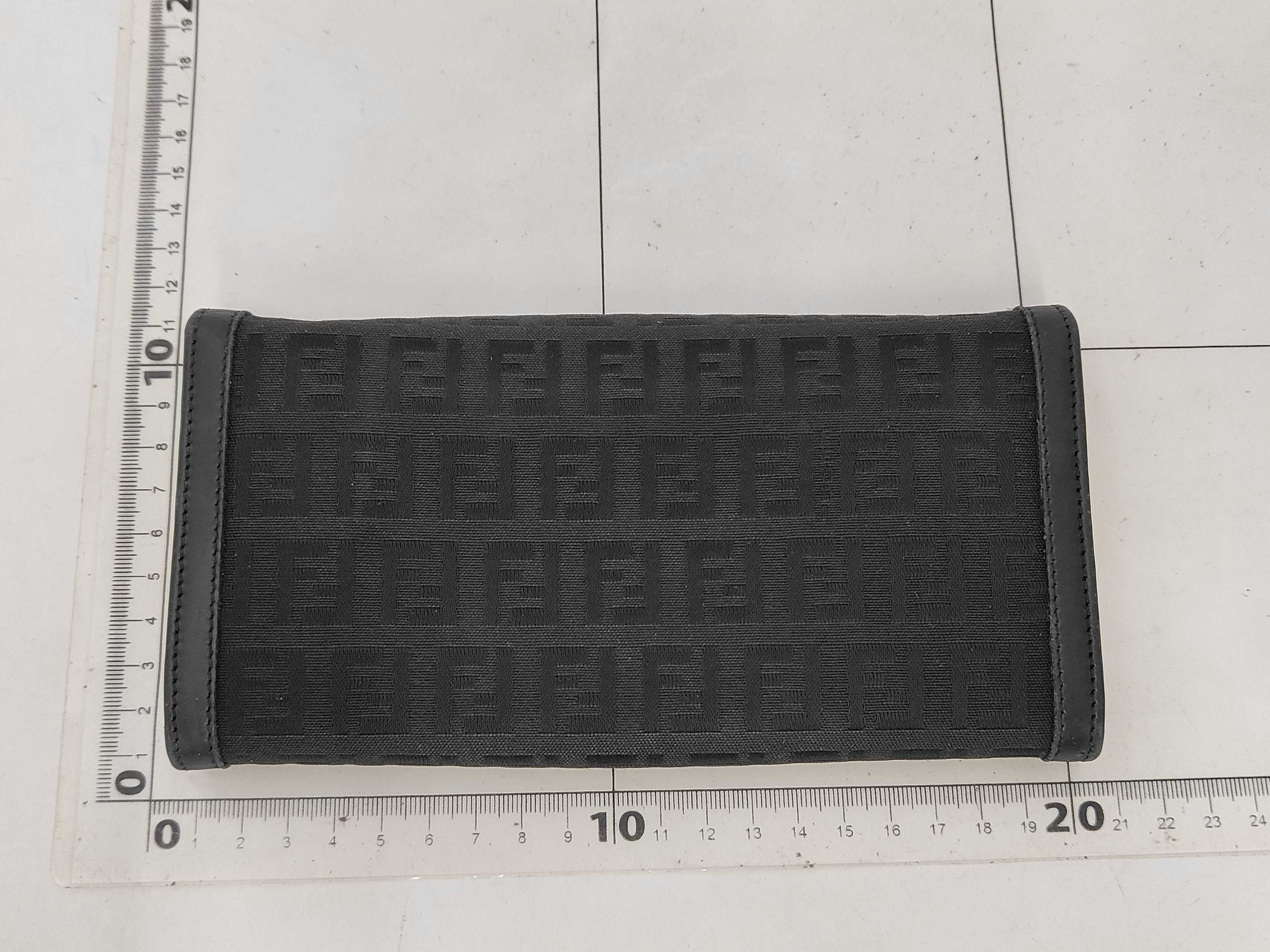 Zucca pattern Fendi Zucca long wallet canvas black wallet — view 2