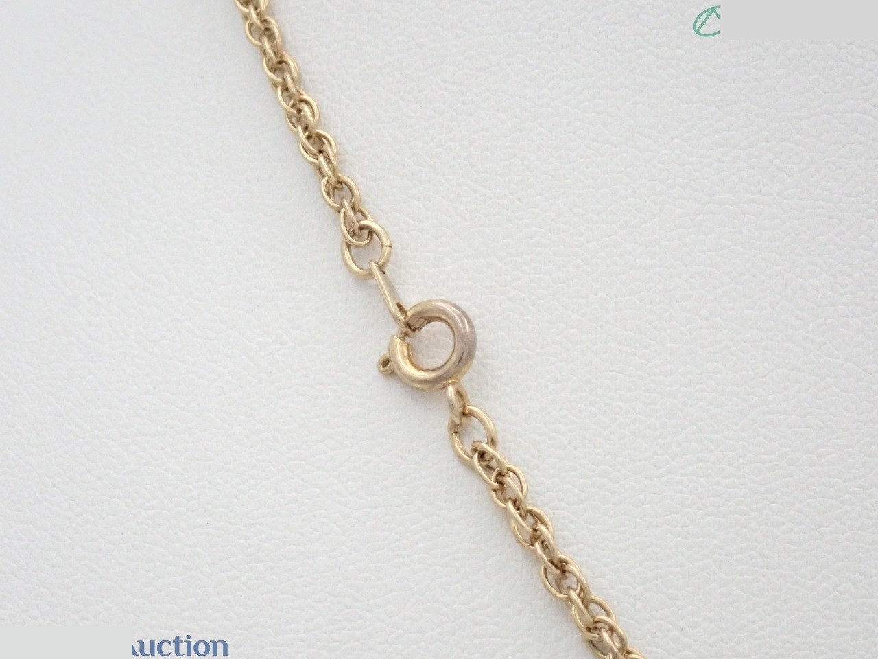 necklace, gold, rhinestone, G logo top. — view 2