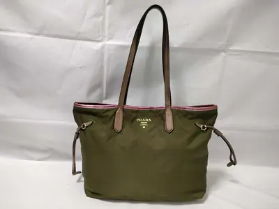 Nylon Tote Bag, Khaki