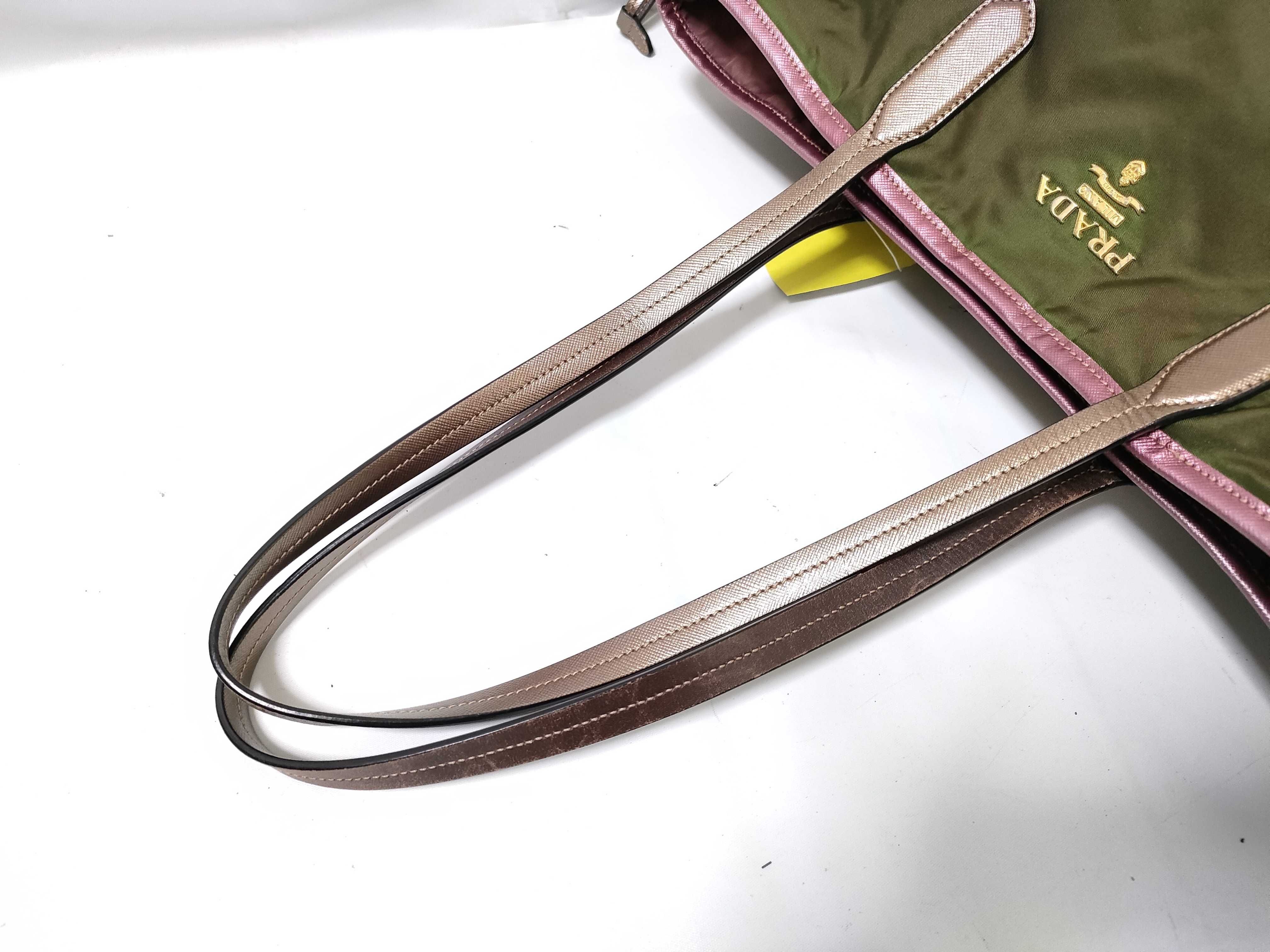 Nylon Tote Bag, Khaki — view 3