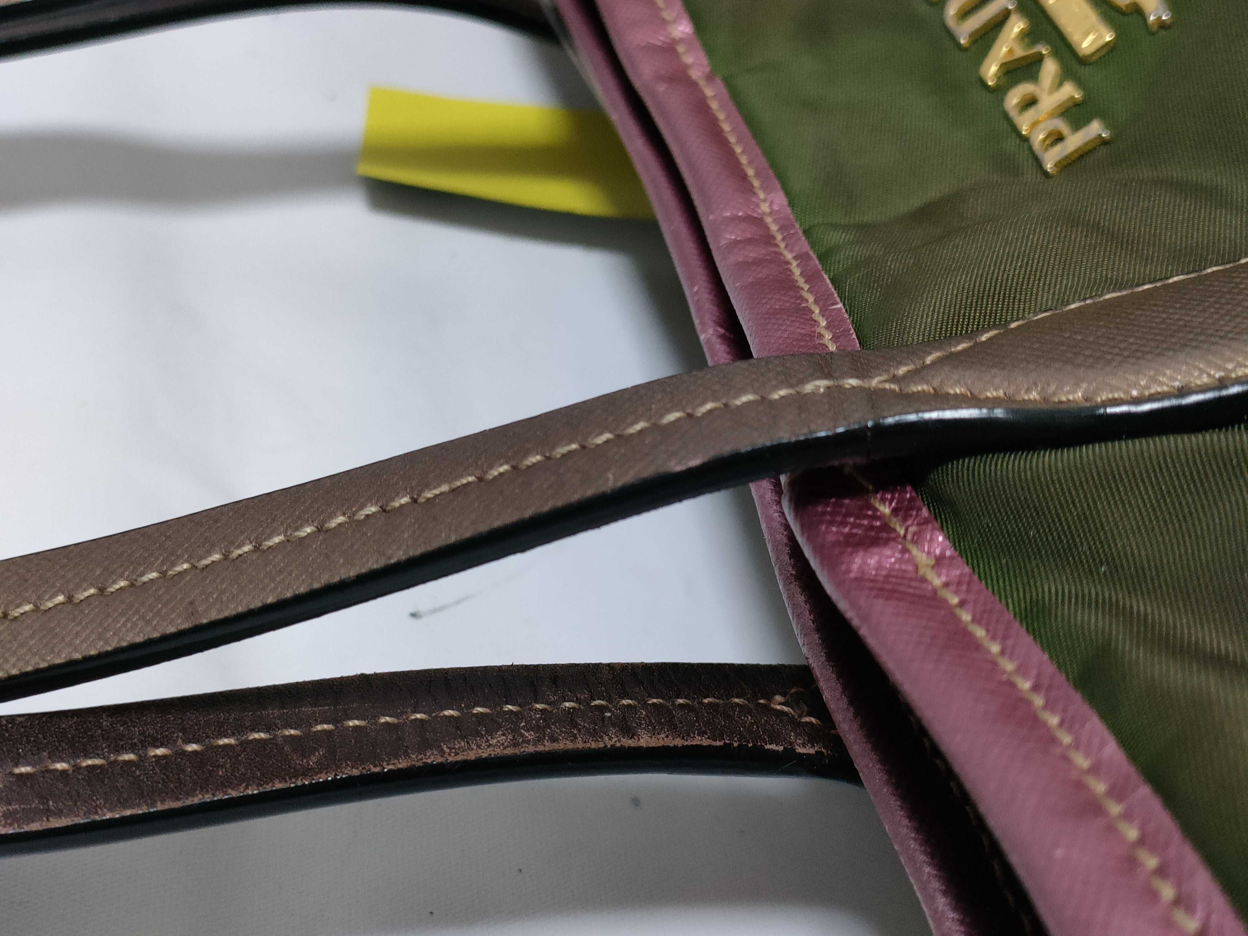 Nylon Tote Bag, Khaki — view 5