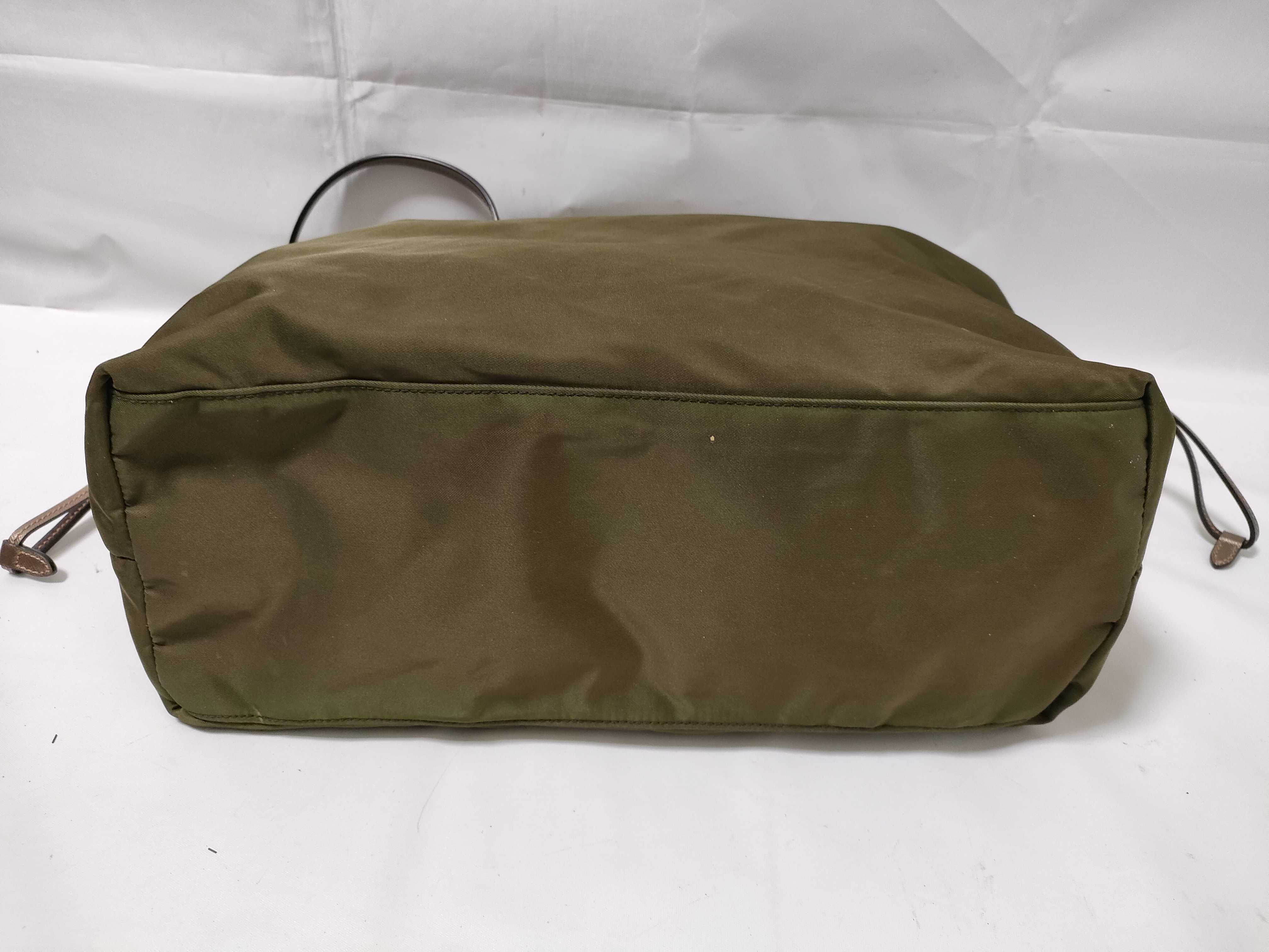 Nylon Tote Bag, Khaki — view 7