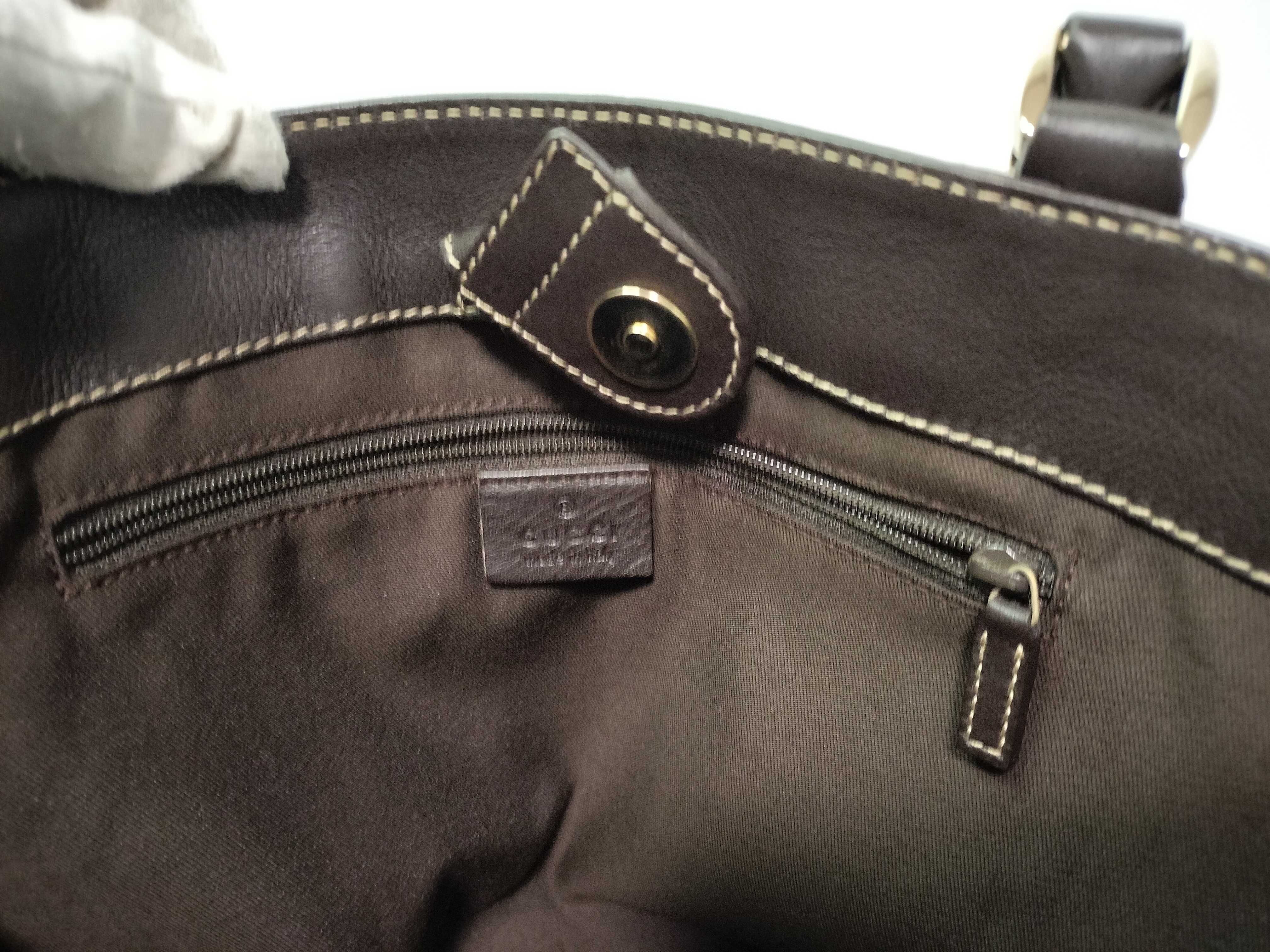 GG Canvas Gucci GG Canvas x Leather Handbag Beige 211983 Handbag — view 14