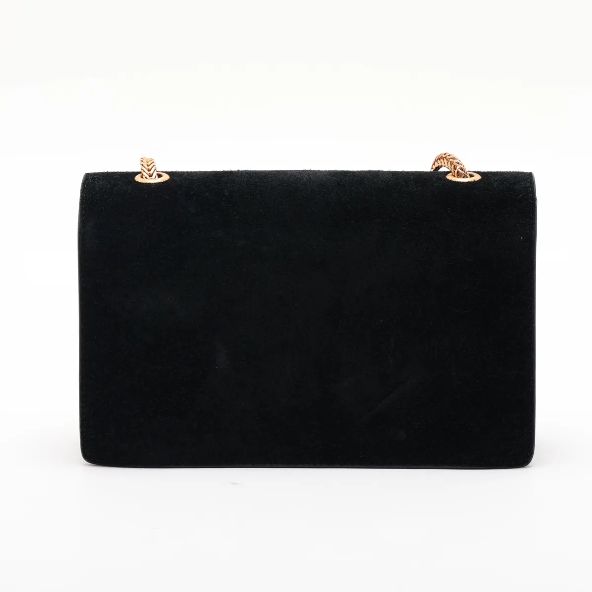 Betty 314516 Suede x Leather Chain Shoulder Bag, Black — view 2