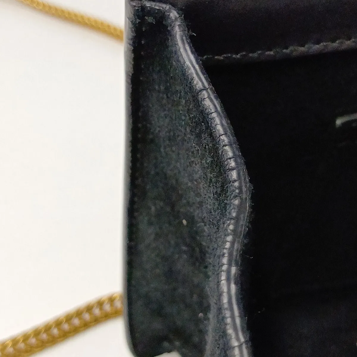 Betty 314516 Suede x Leather Chain Shoulder Bag, Black — view 12
