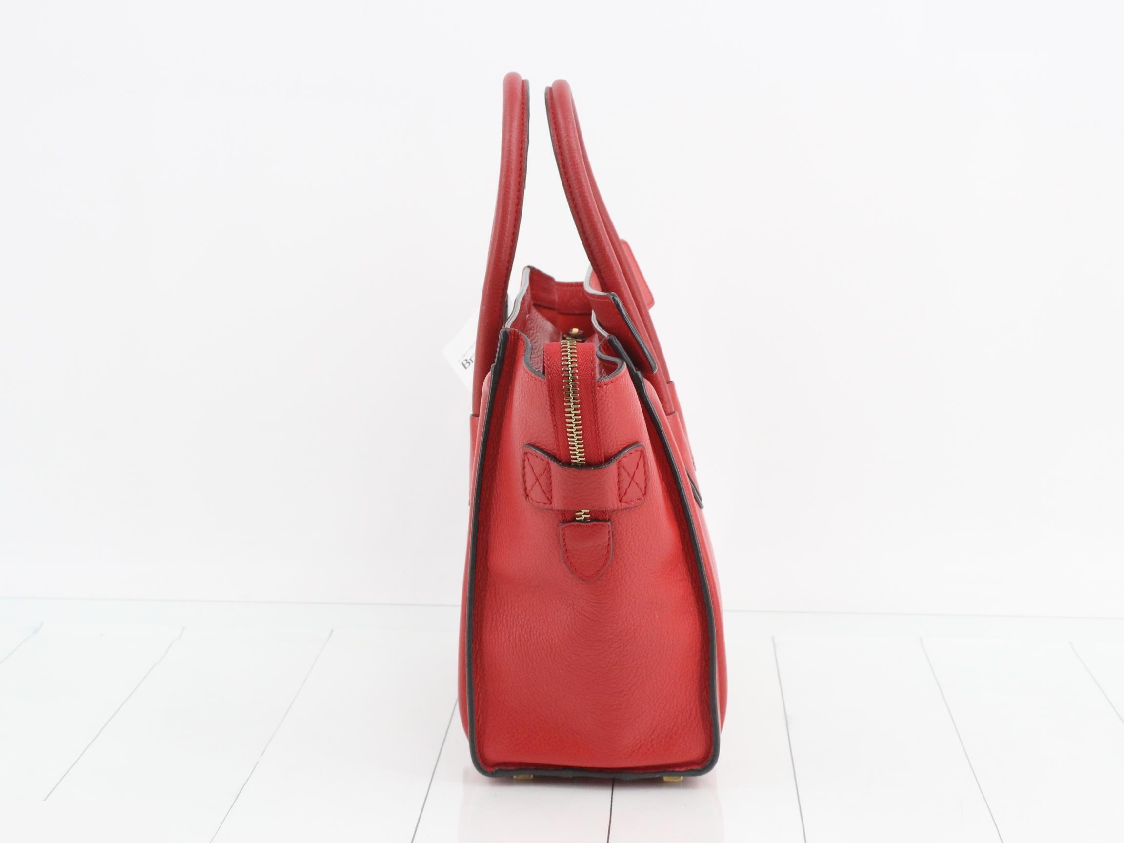 Luggage Micro Shopper Handbag Red — view 3