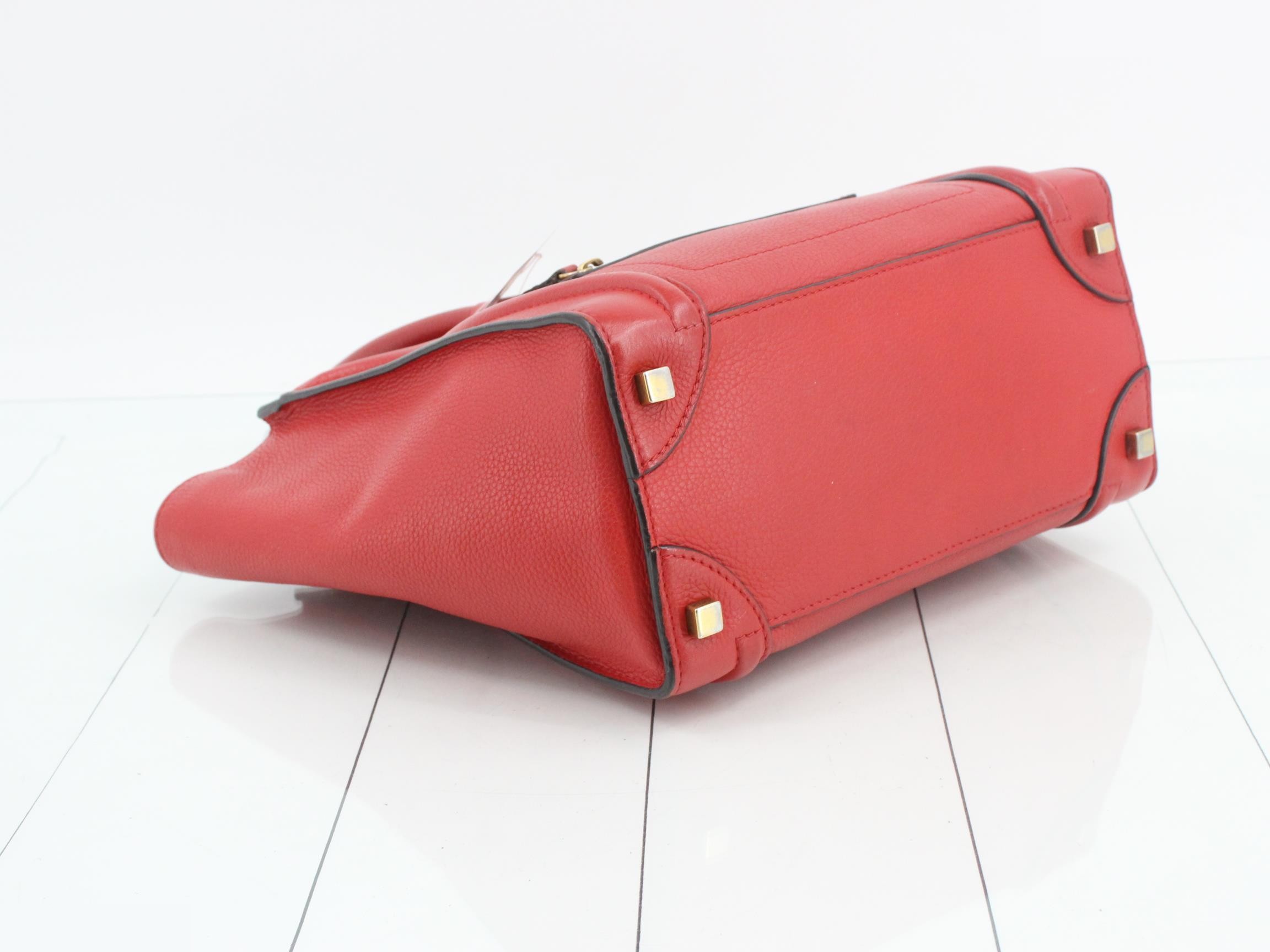Luggage Micro Shopper Handbag Red — view 5