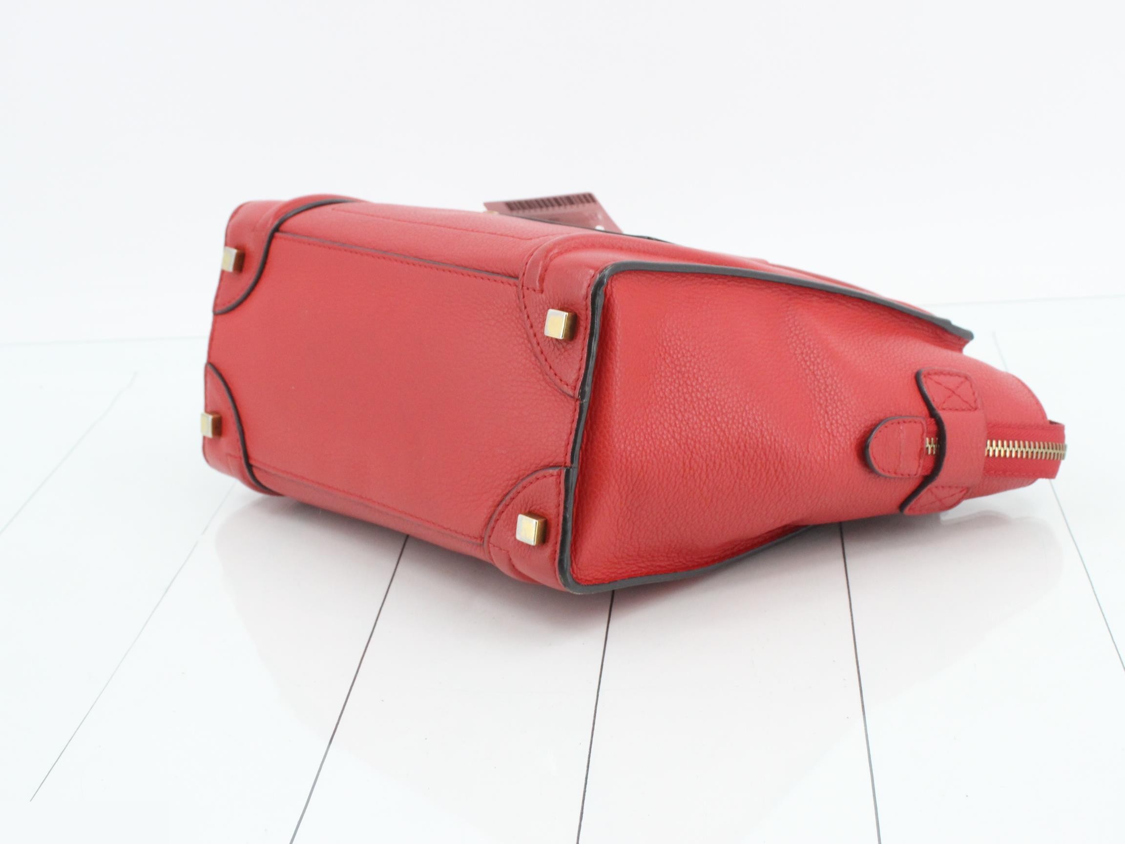 Luggage Micro Shopper Handbag Red — view 6