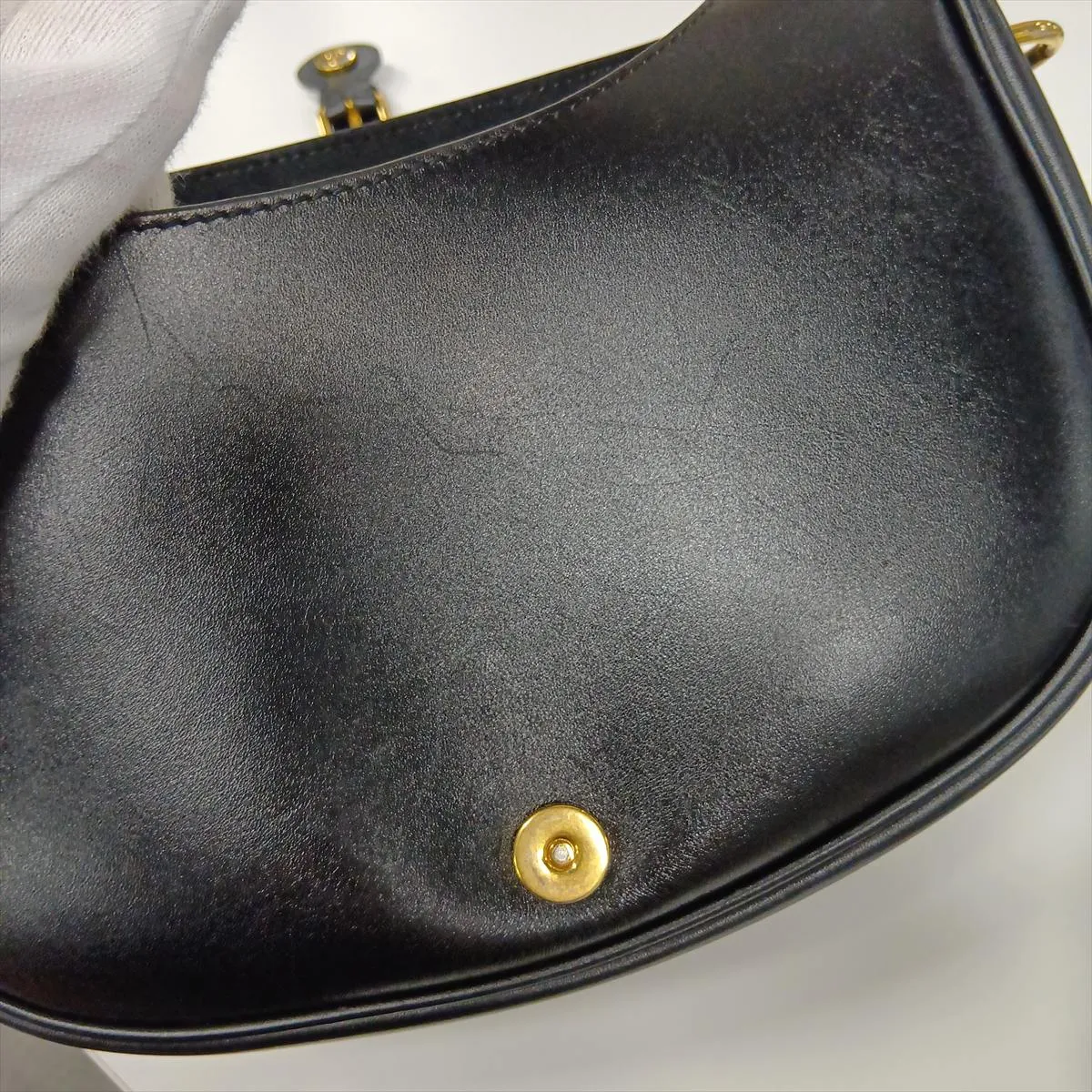 Bobby Leather Shoulder Bag, Black — view 9