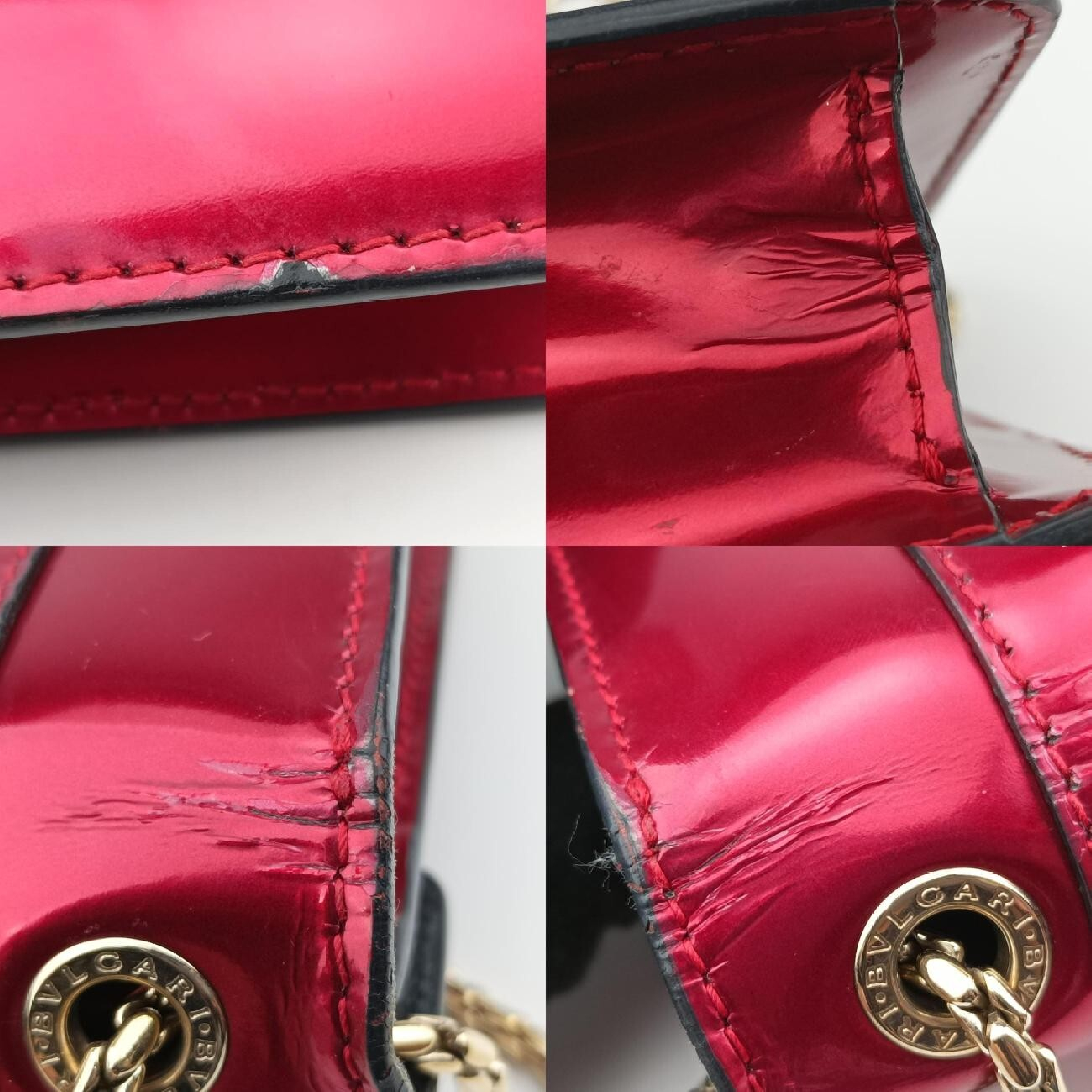 Serpenti Forever Red Leather Shoulder Bag FK-L17-282174 — view 11
