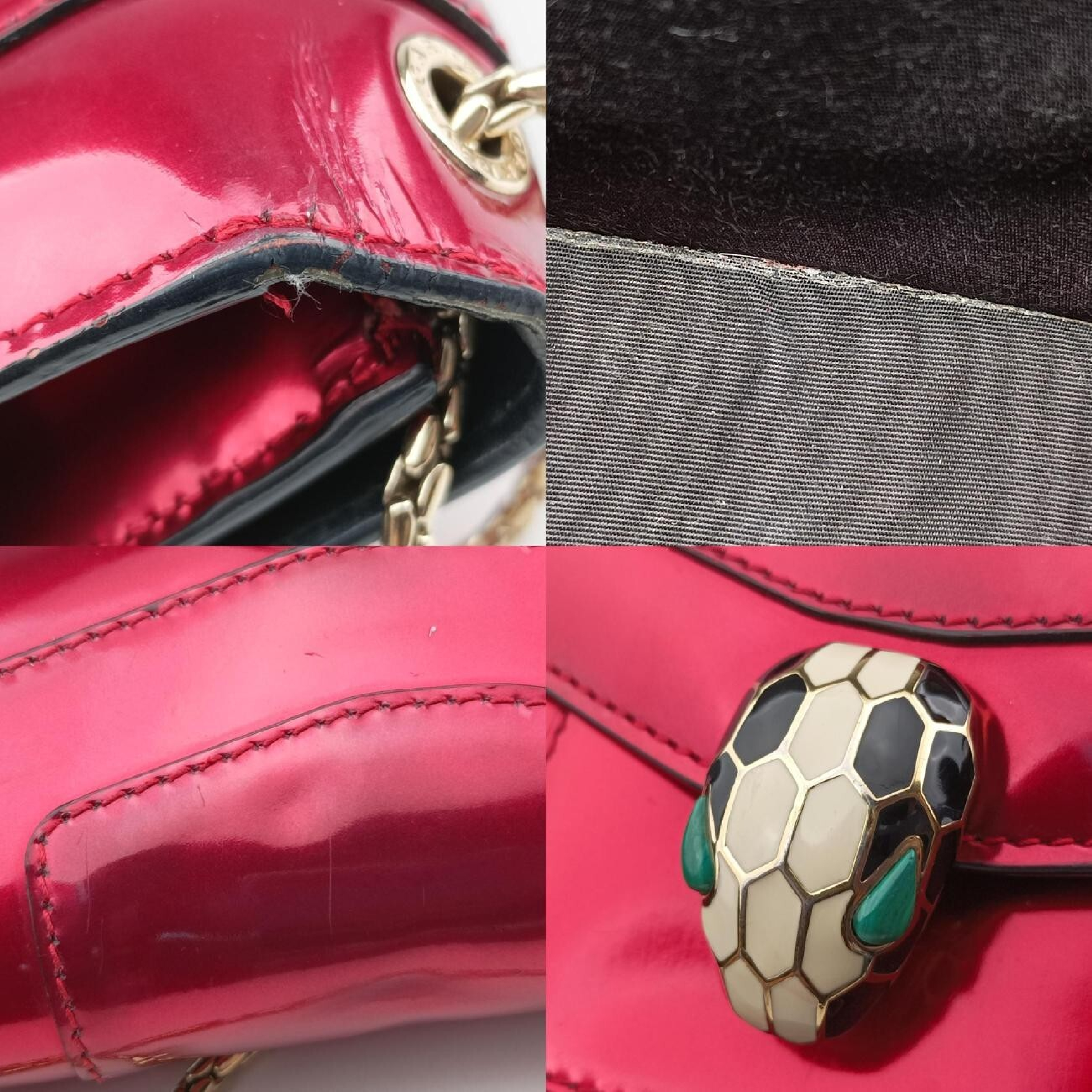 Serpenti Forever Red Leather Shoulder Bag FK-L17-282174 — view 12