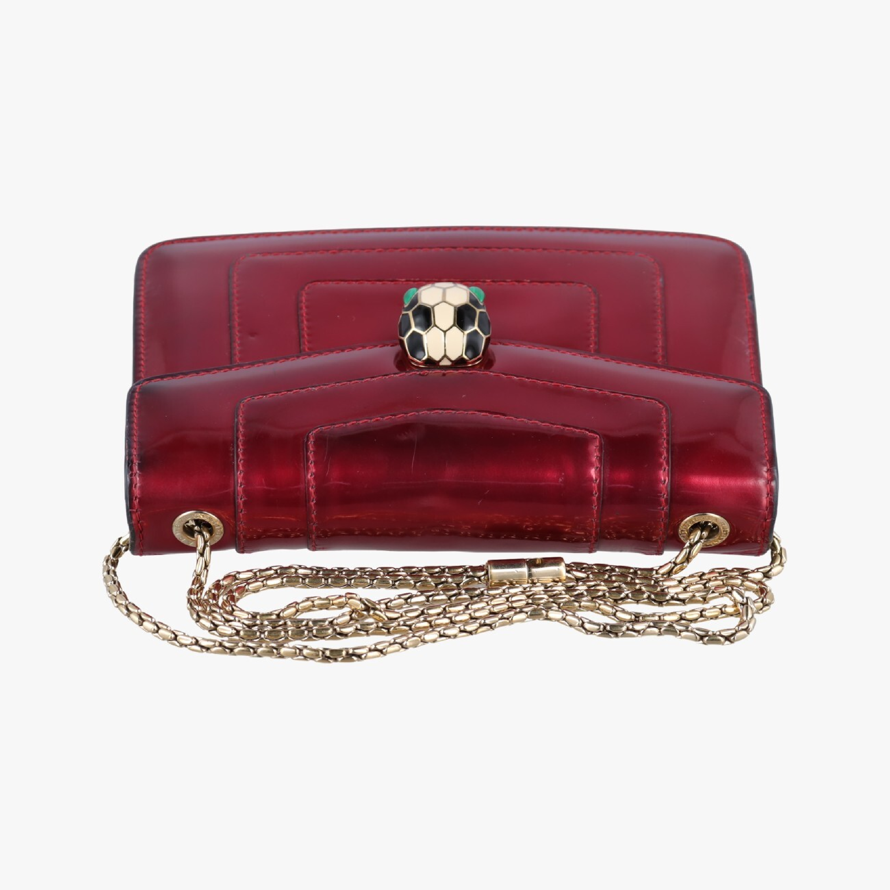 Serpenti Forever Red Leather Shoulder Bag FK-L17-282174 — view 5