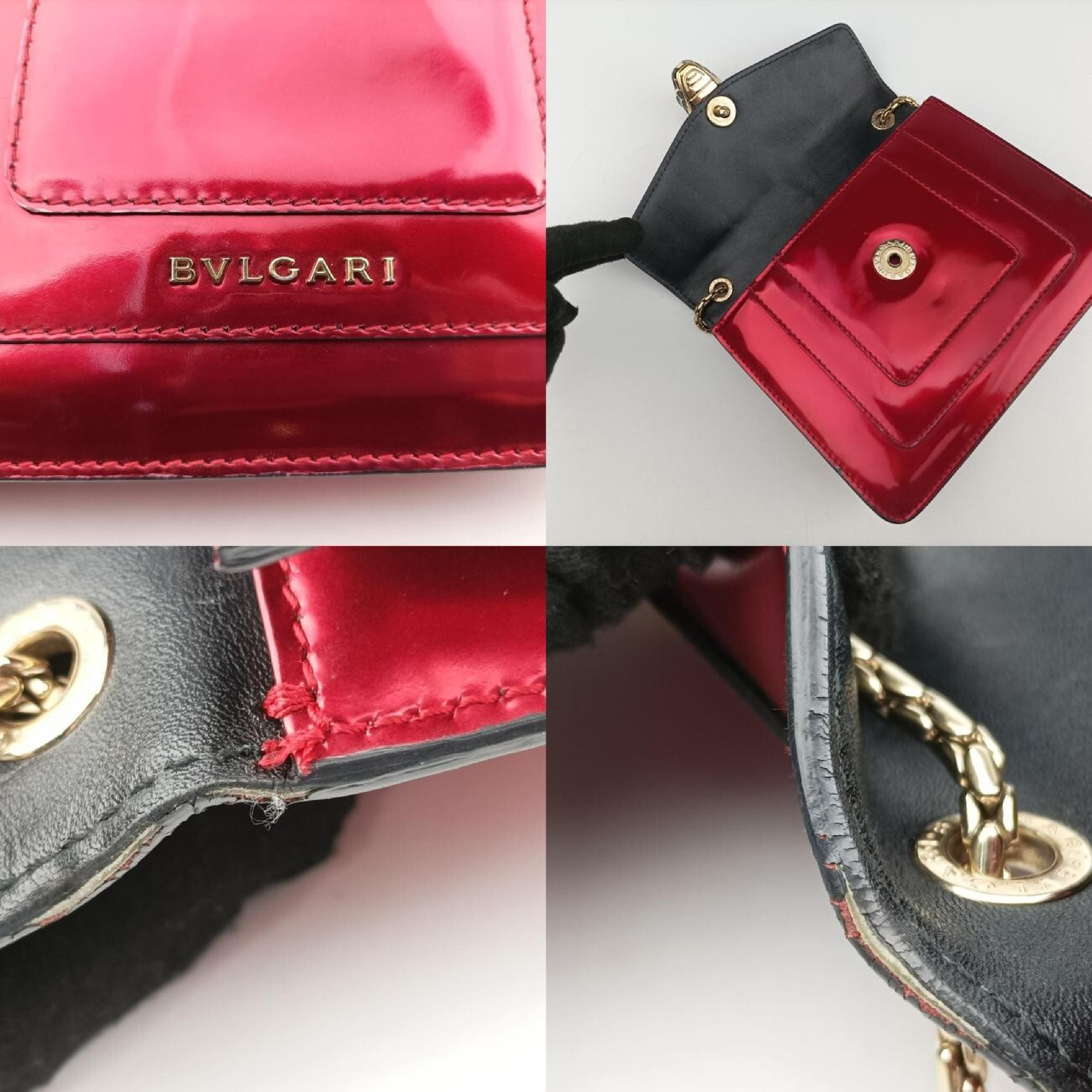 Serpenti Forever Red Leather Shoulder Bag FK-L17-282174 — view 9