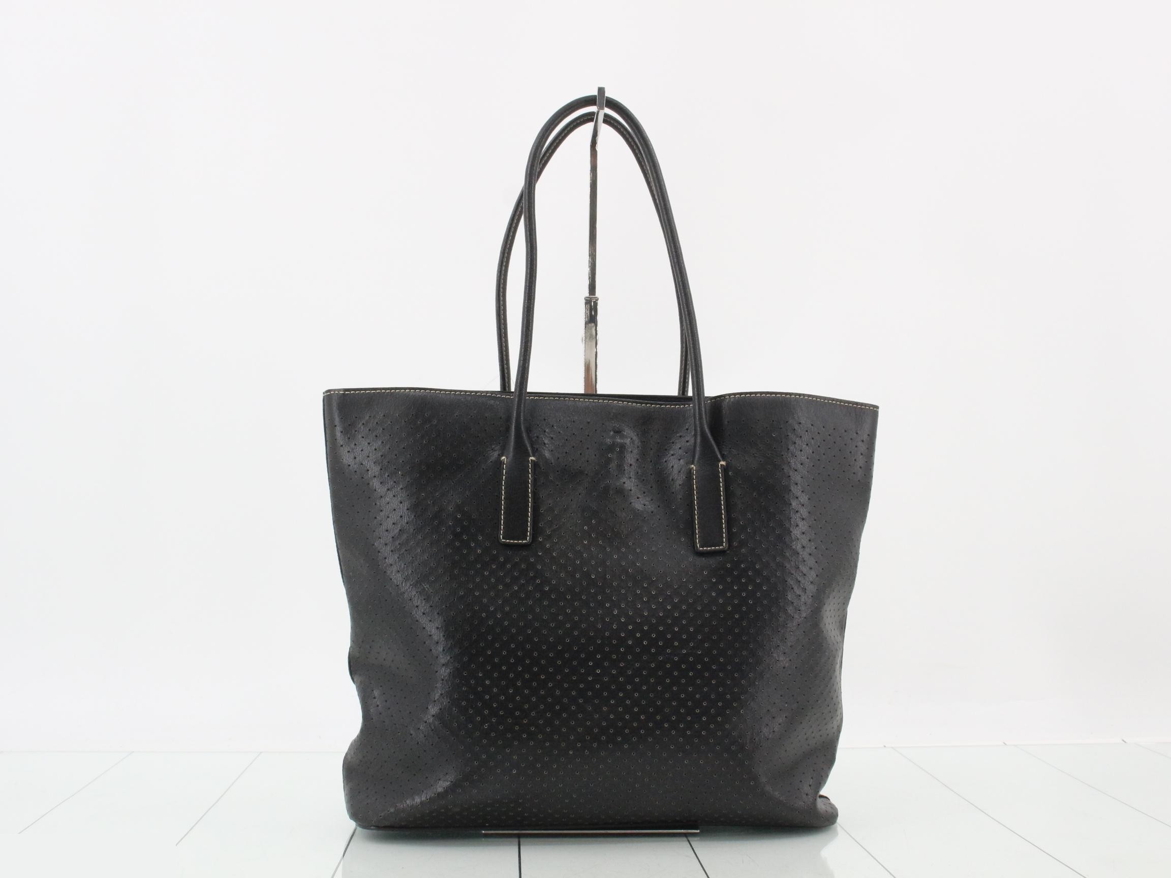 Perforated Leather Tote Bag — view 2
