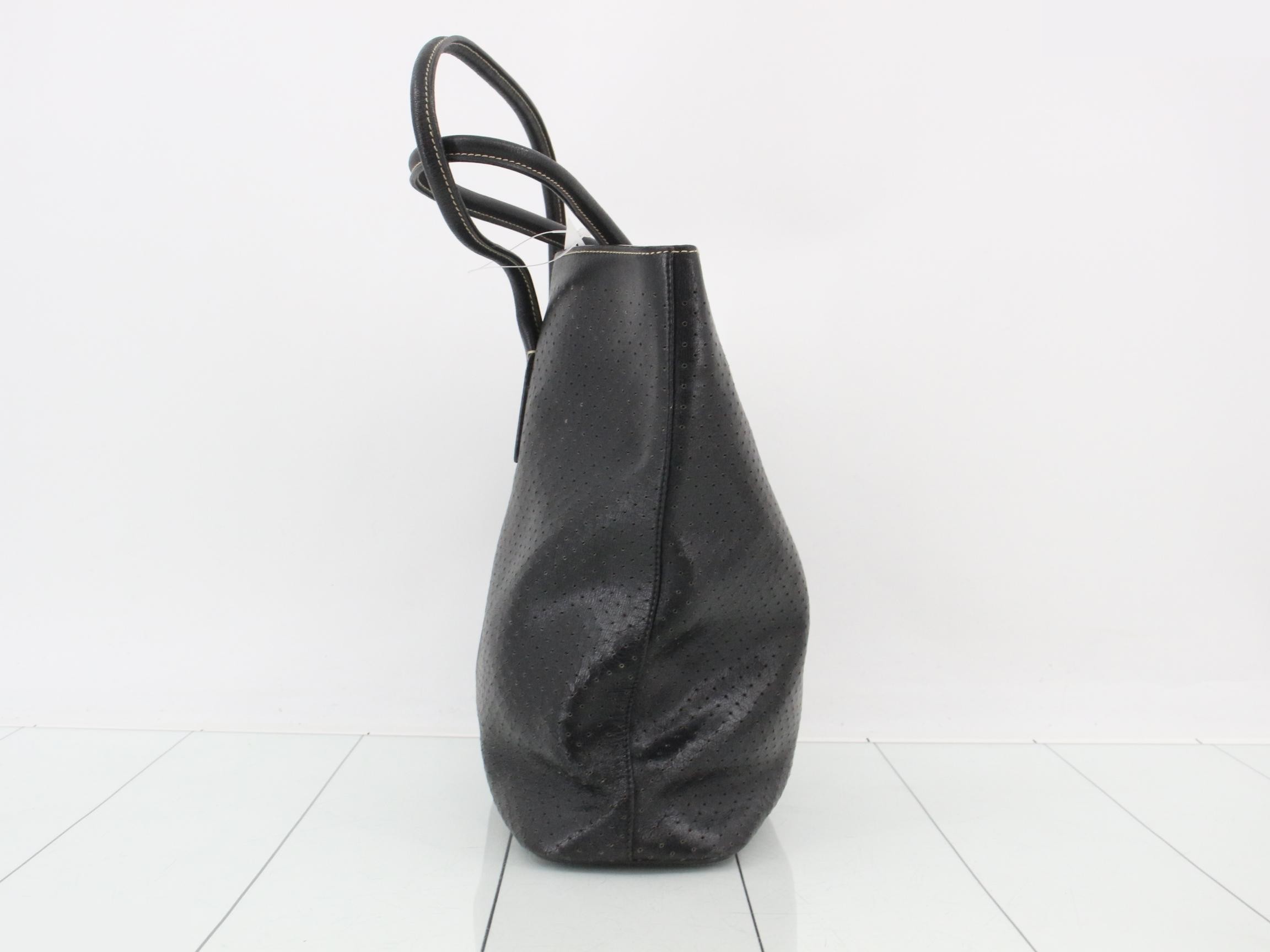 Perforated Leather Tote Bag — view 3