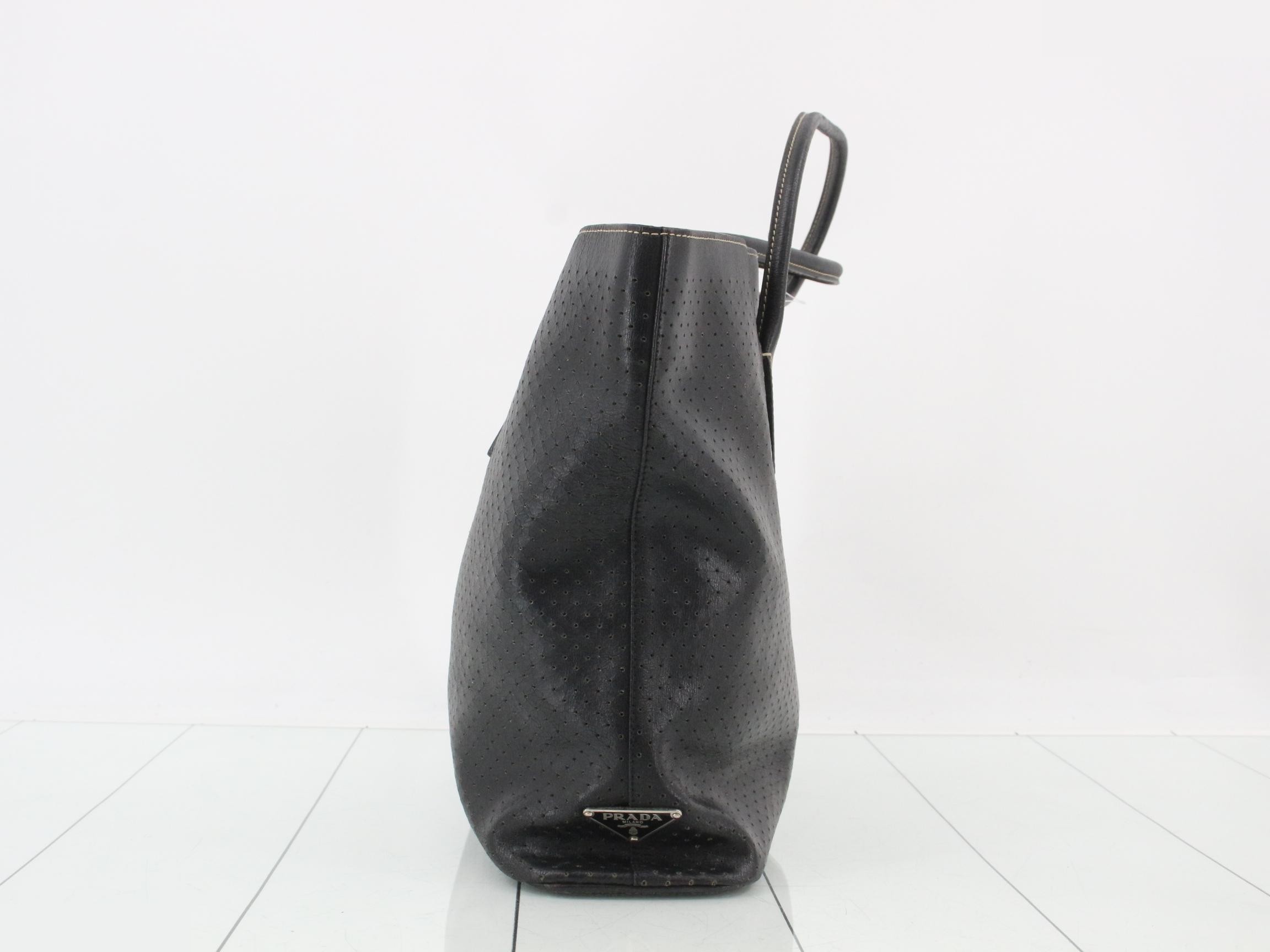 Perforated Leather Tote Bag — view 4
