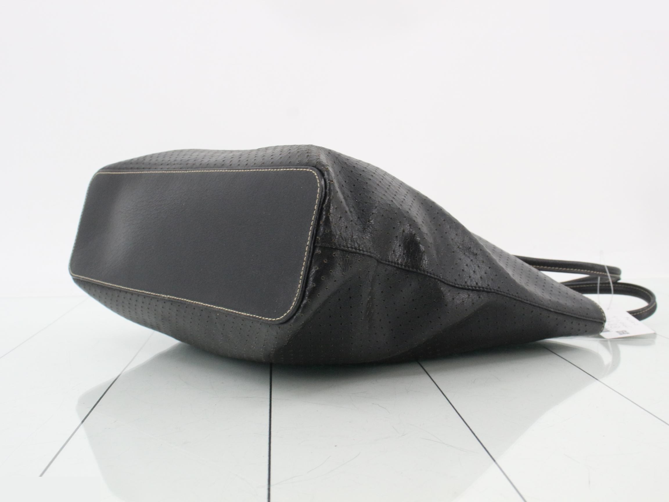 Perforated Leather Tote Bag — view 6