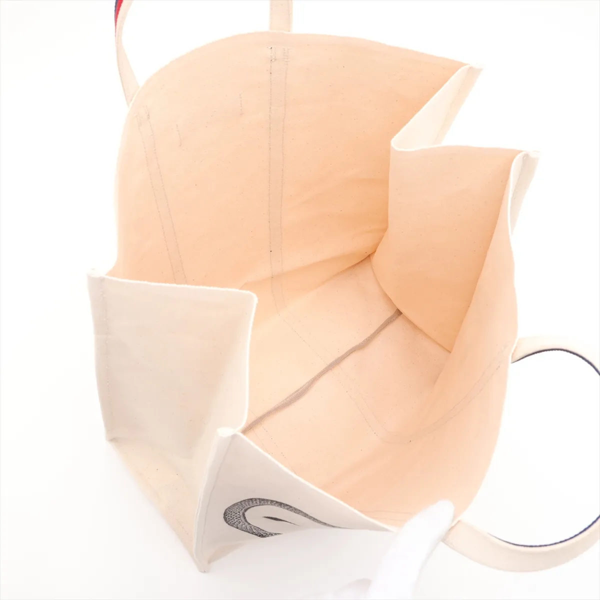 Logo 484690 Canvas Tote Bag Beige — view 7