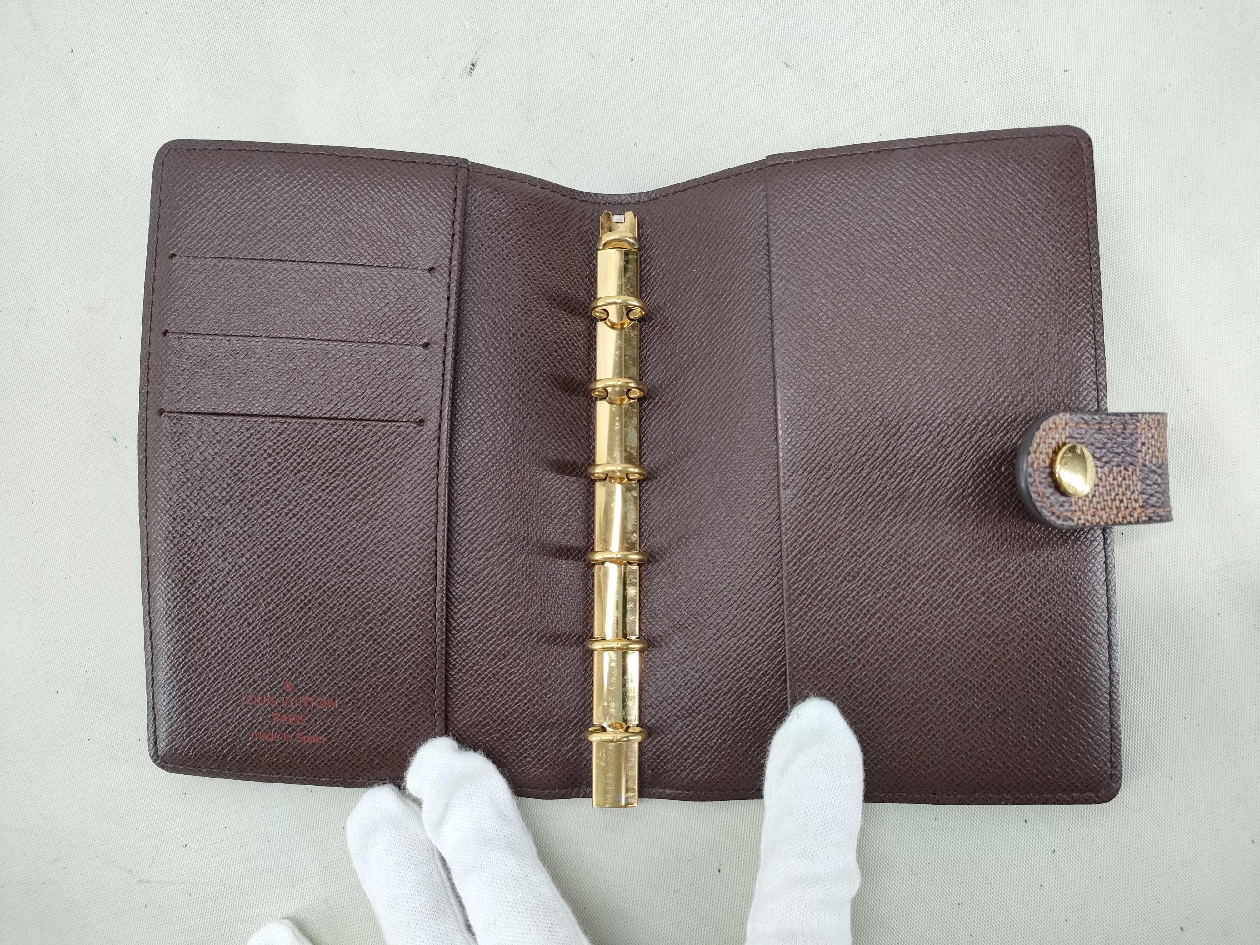 Damier Agenda PM R20700 Damier Ebene CA4115 Notebook Cover Wallet — view 8