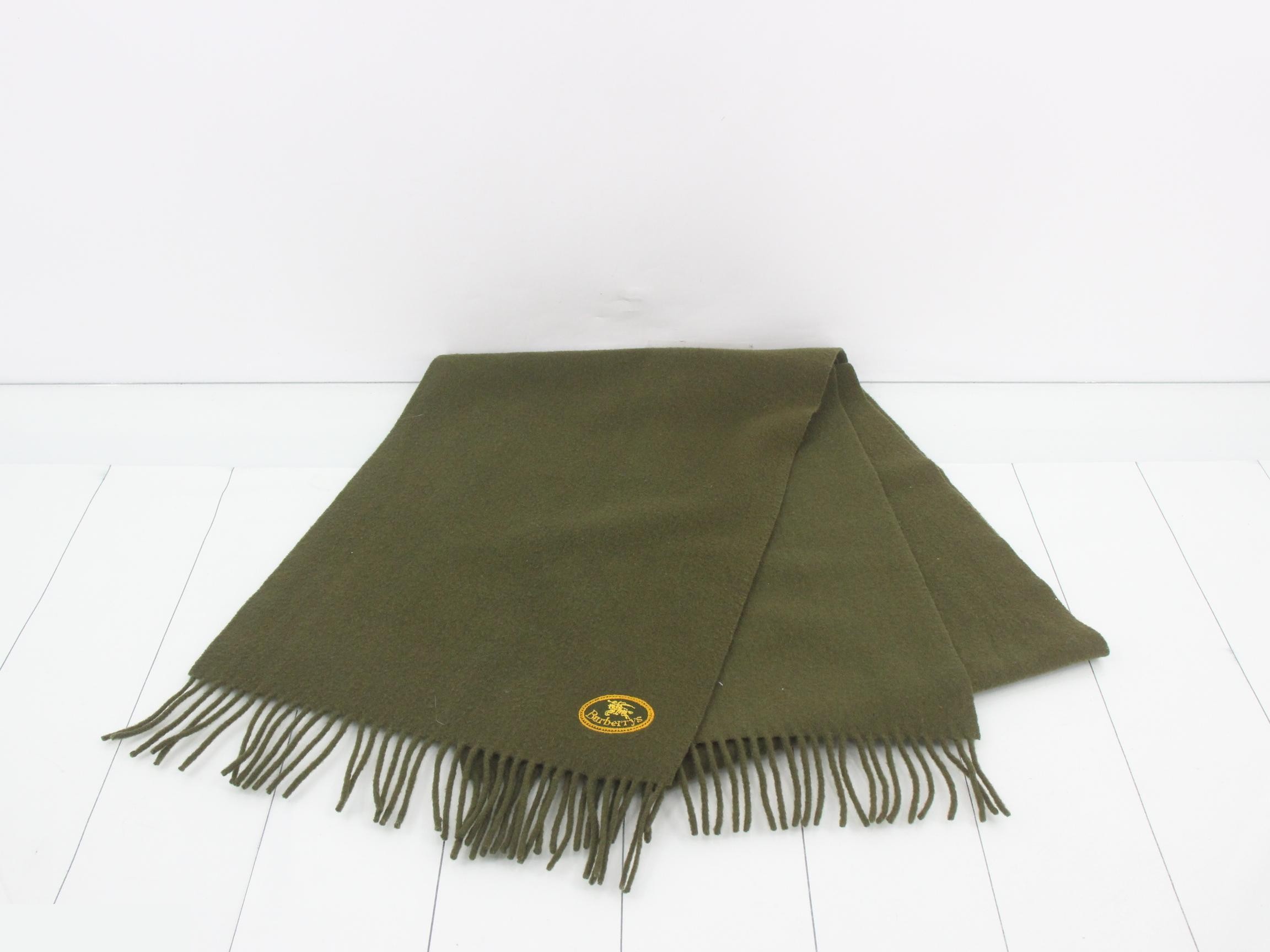 Nova Check Scarf, Olive, 100% Wool — view 2