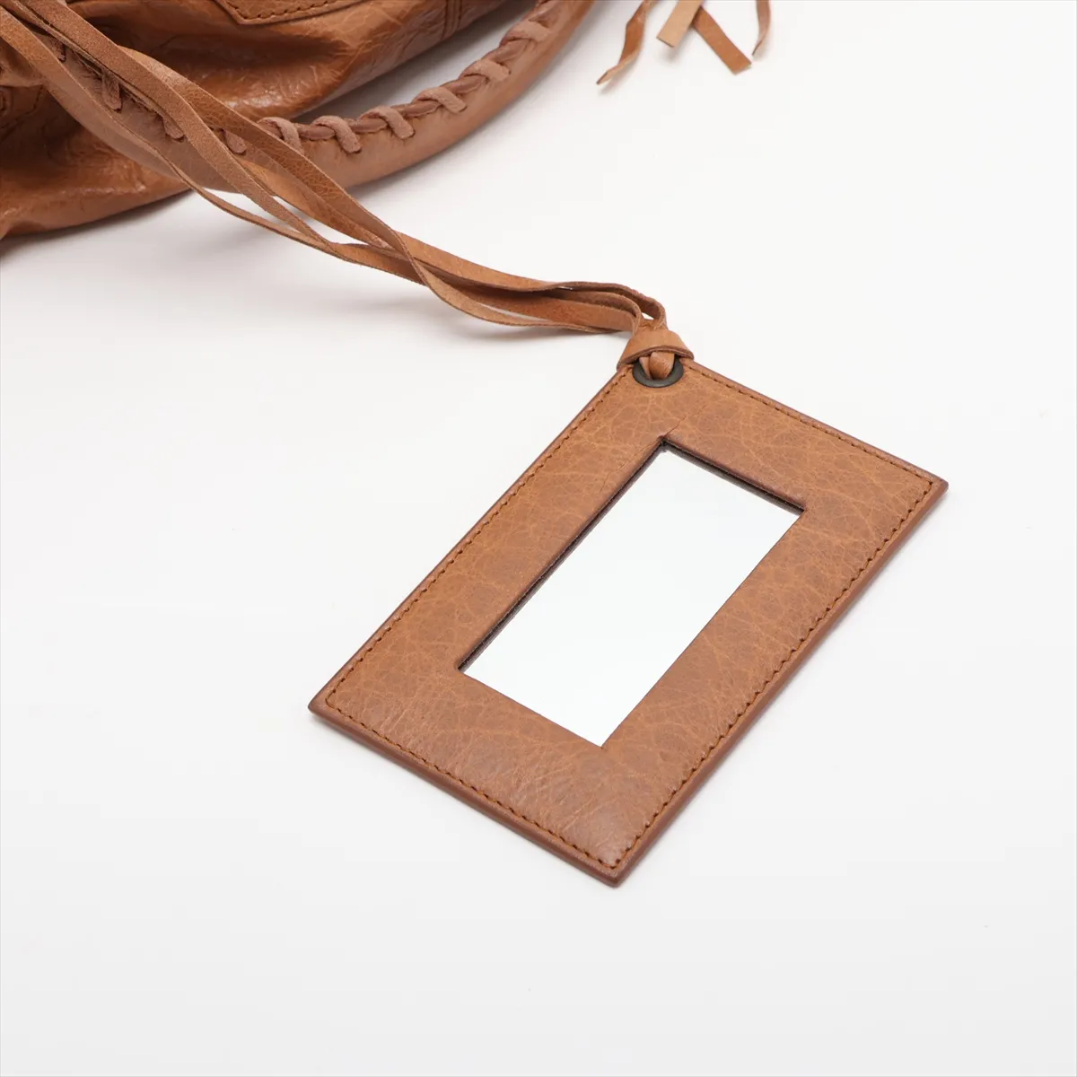 The Part Time 168028 Leather 2-Way Handbag Brown with Mirror — view 12