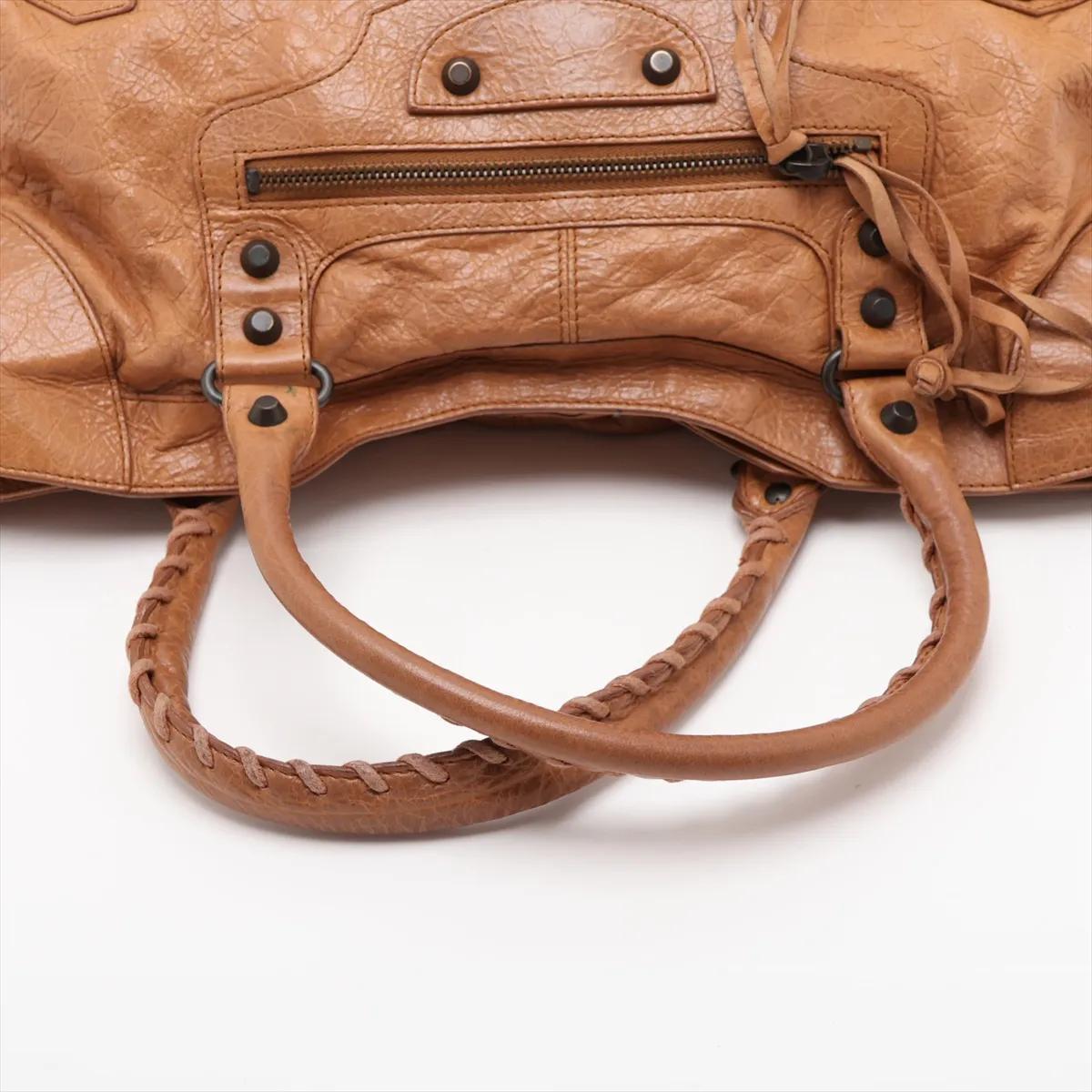 The Part Time 168028 Leather 2-Way Handbag Brown with Mirror — view 5
