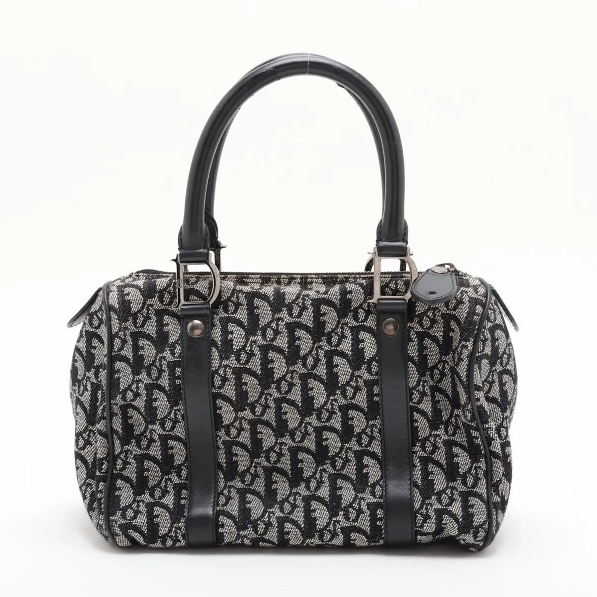 Trotter Canvas x Leather Handbag, Black — view 2