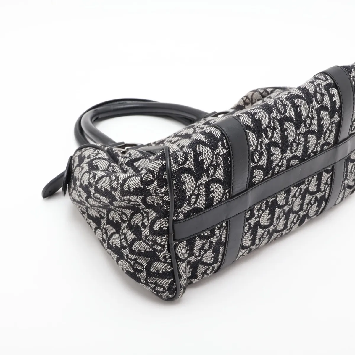 Trotter Canvas x Leather Handbag, Black — view 4