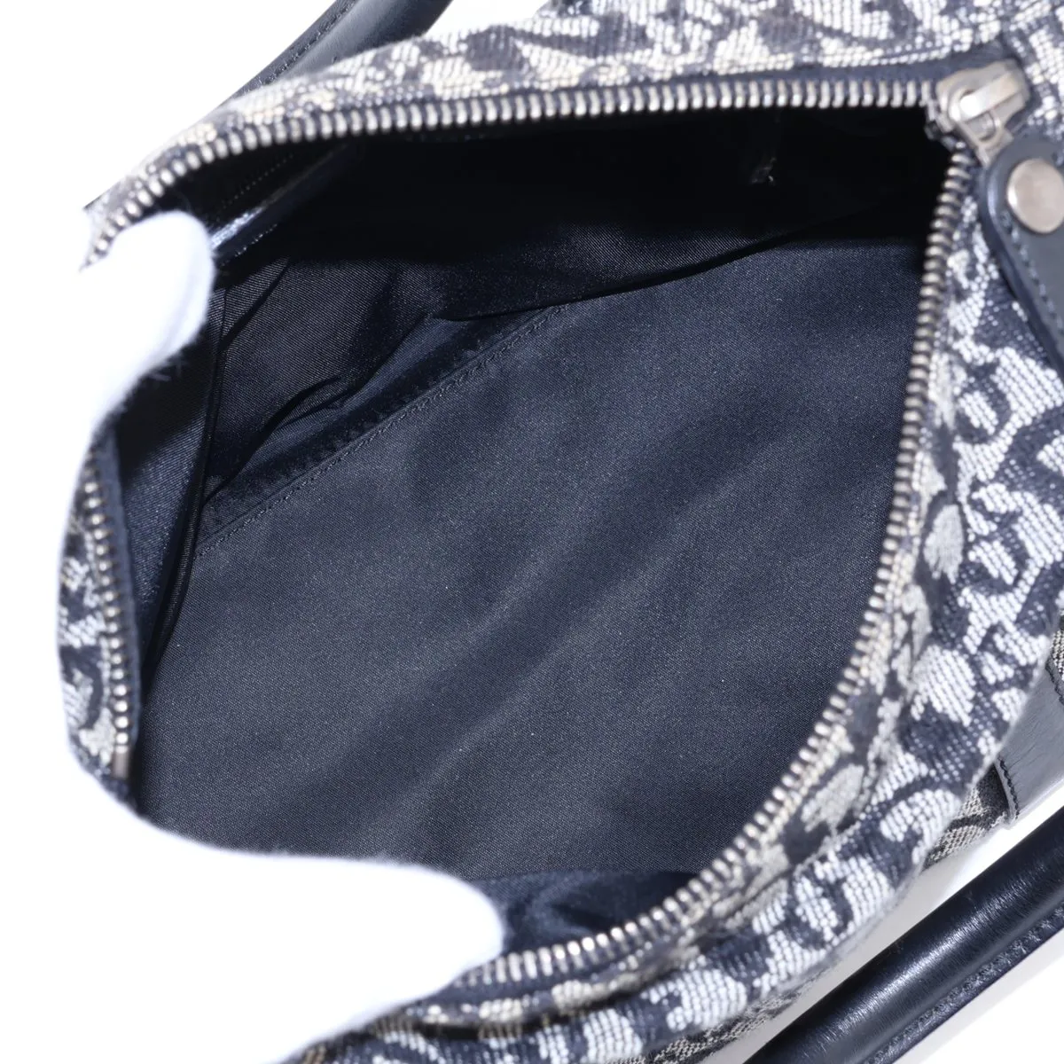 Trotter Canvas x Leather Handbag, Black — view 7