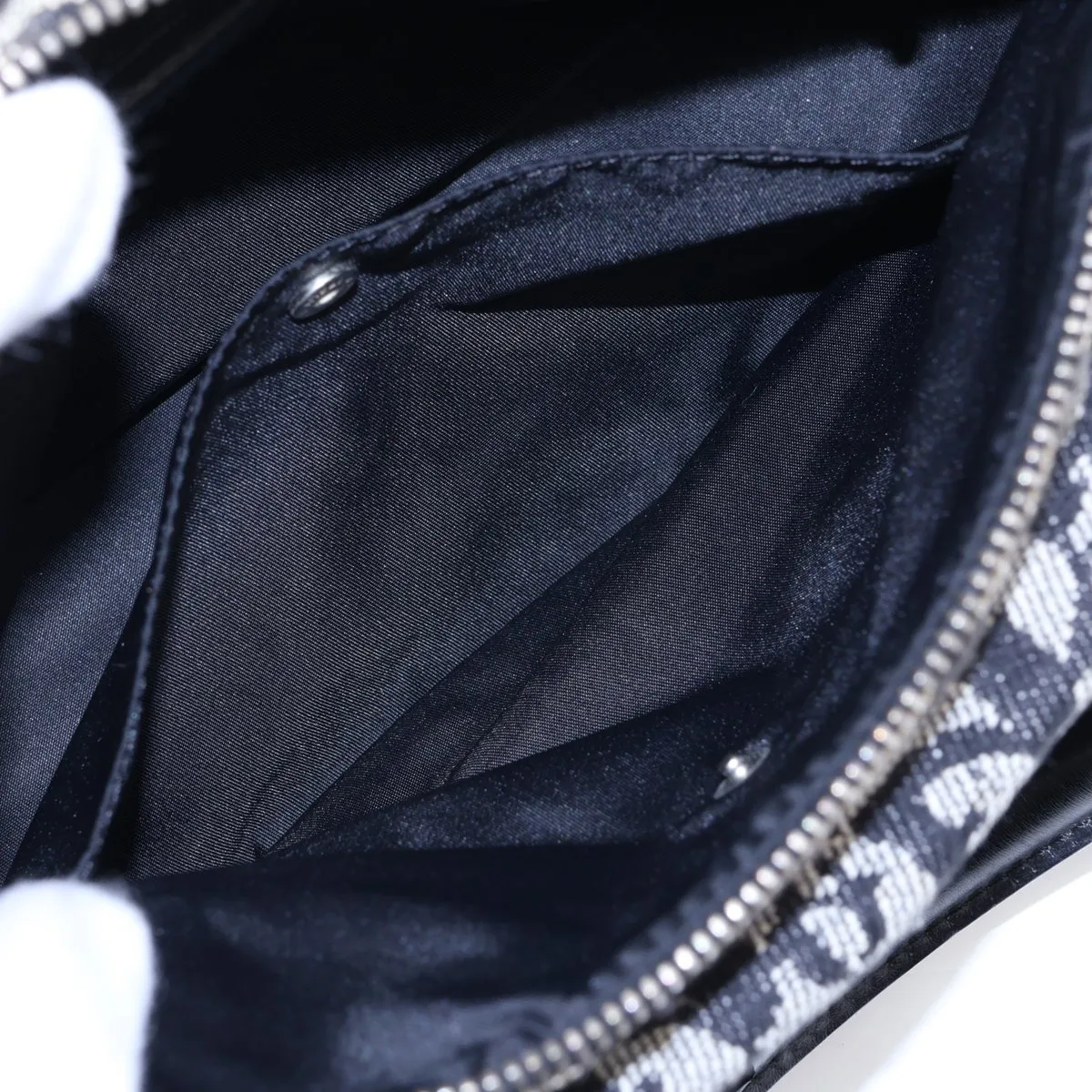Trotter Canvas x Leather Handbag, Black — view 9