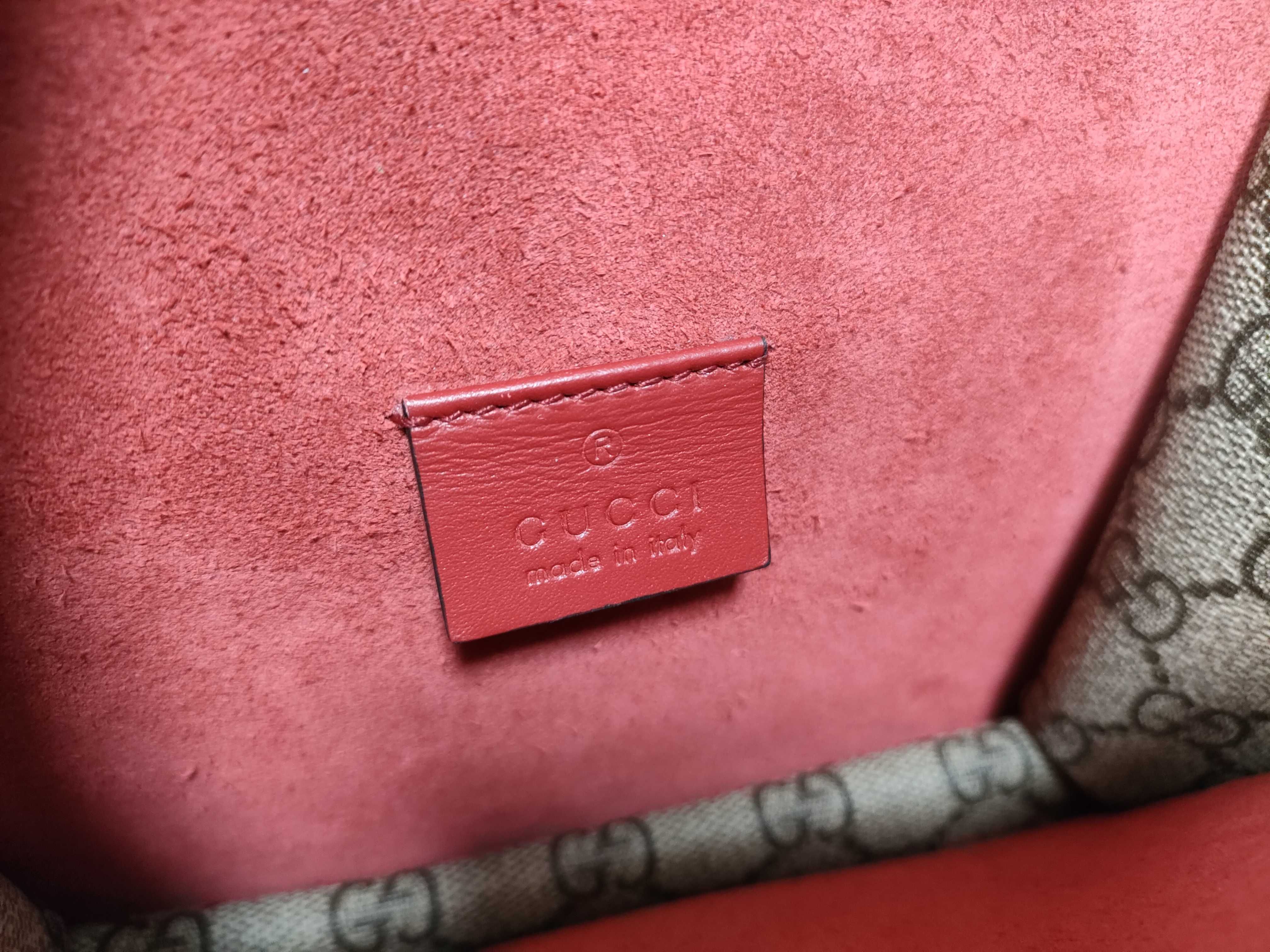 GG Supreme Dionysus 421970 PVC x Suede Chain Shoulder Bag, Beige — view 15