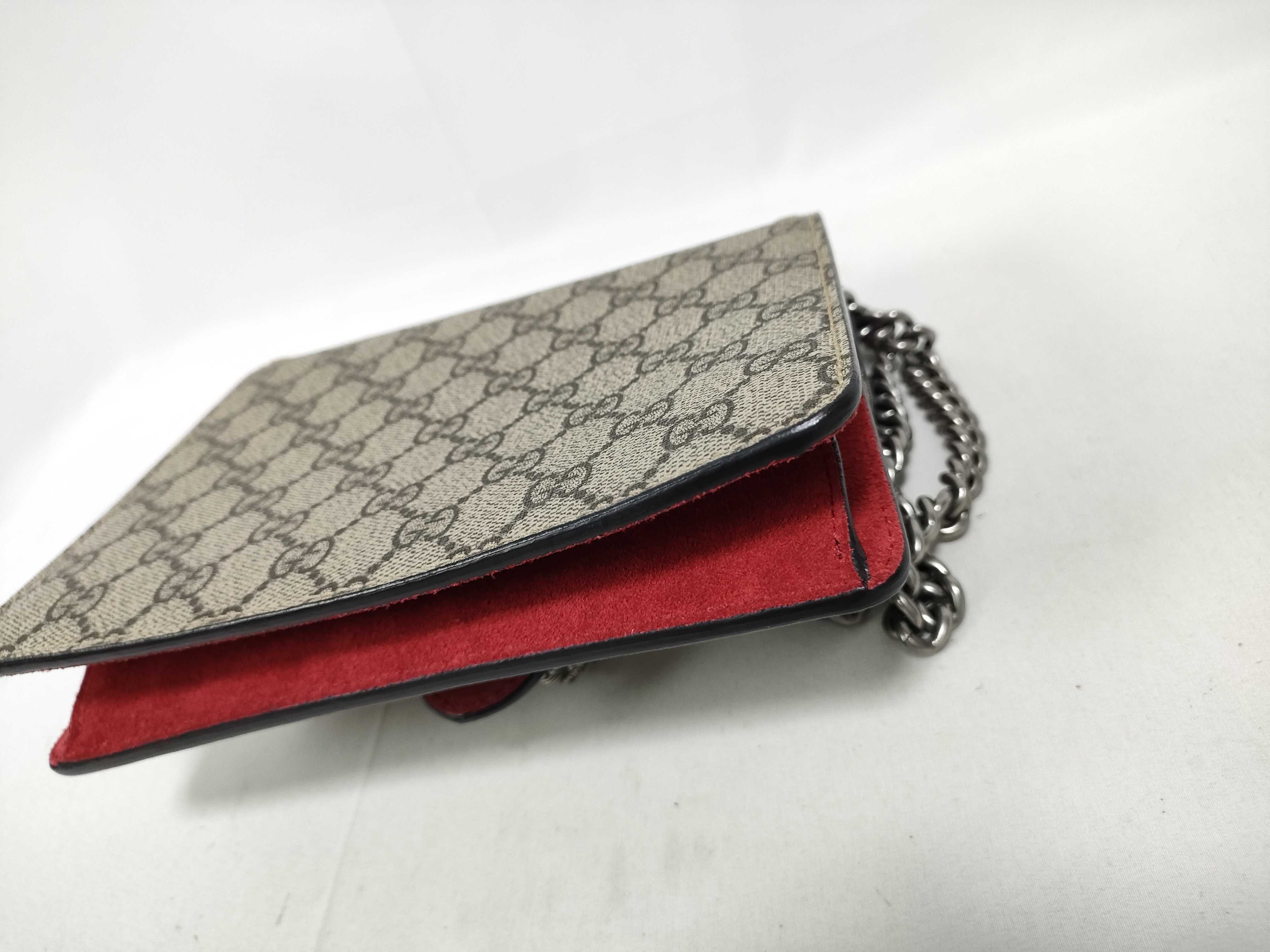 GG Supreme Dionysus 421970 PVC x Suede Chain Shoulder Bag, Beige — view 4