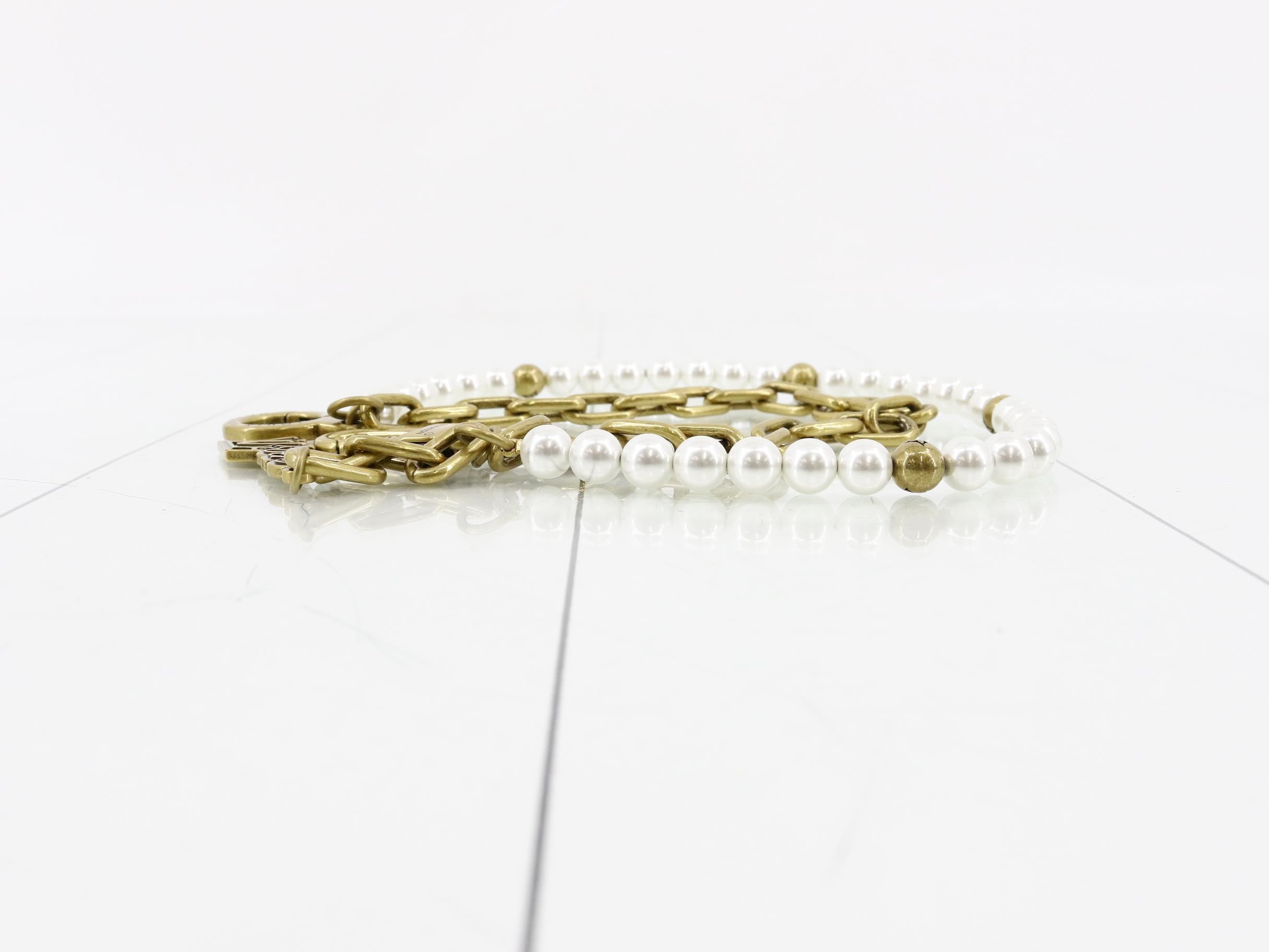 Bag charm, chain belt, pearl — view 3