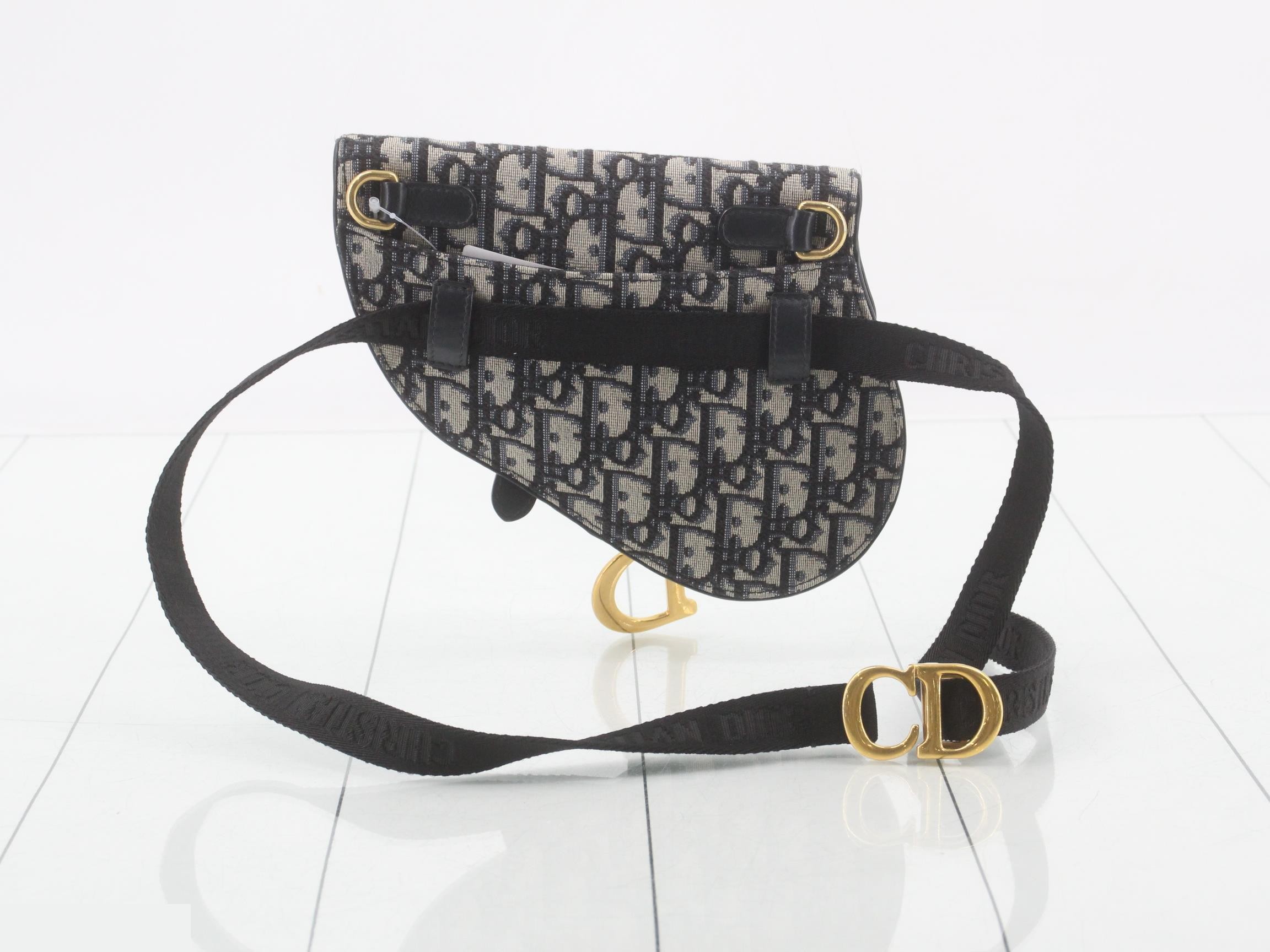 Oblique Saddle Canvas Waist Bag — view 2