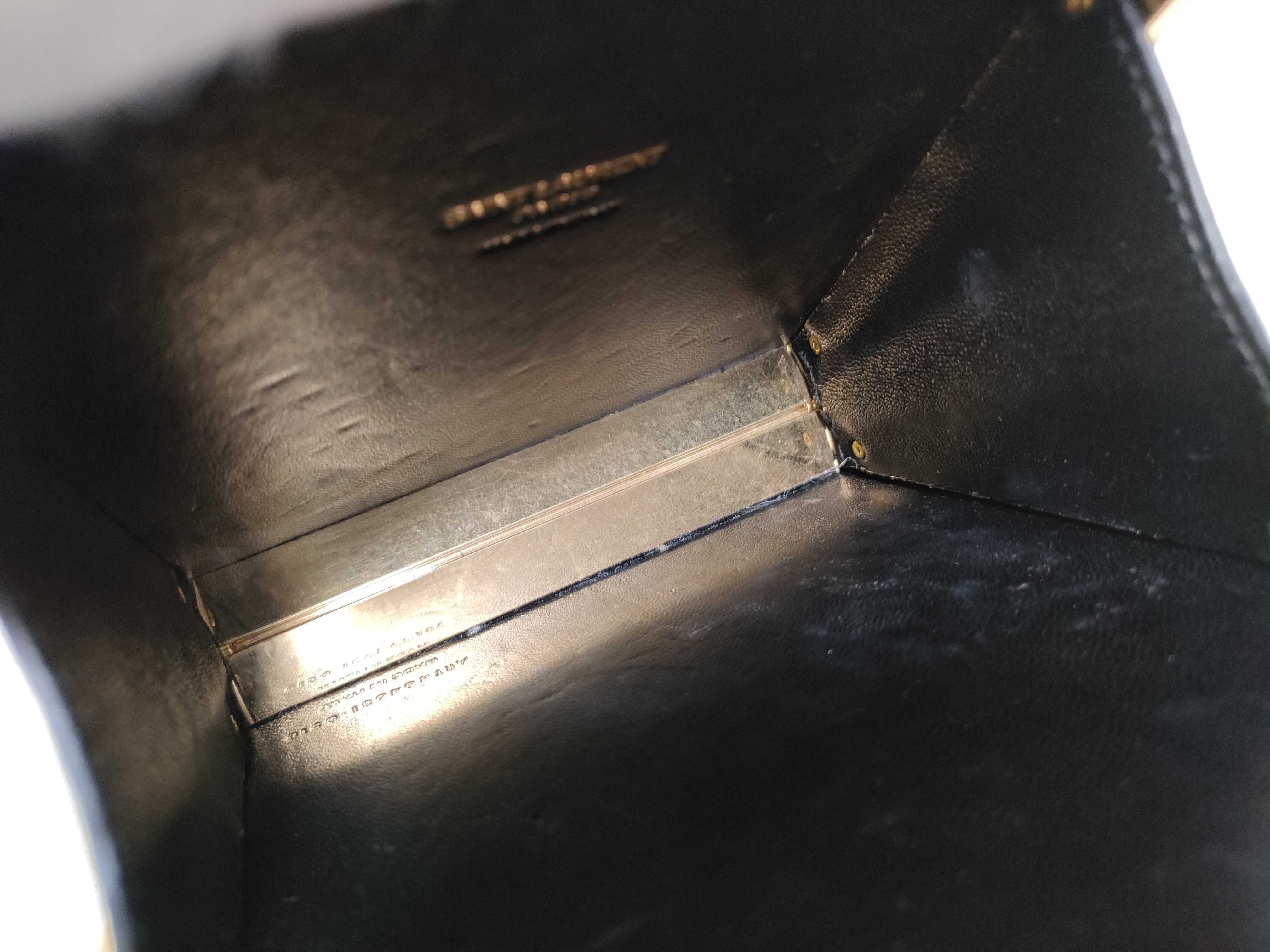 FR- Paris tuxedo box bag Metal x leather Shoulder bag Black x Gold Shoulder bag — view 12