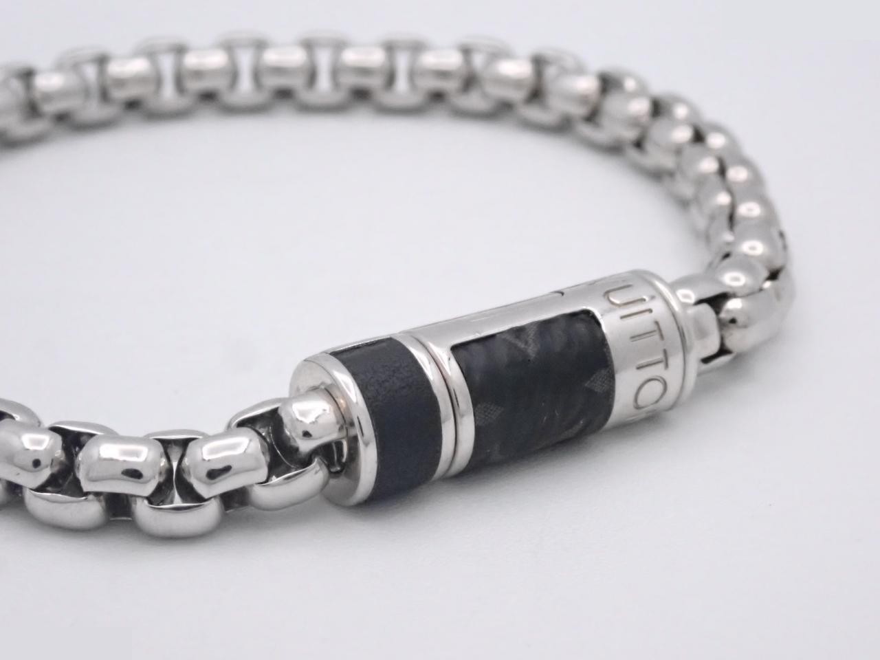 Bracelet chain, Monogram Eclipse, 28.2g, total length approximately 21cm — view 3