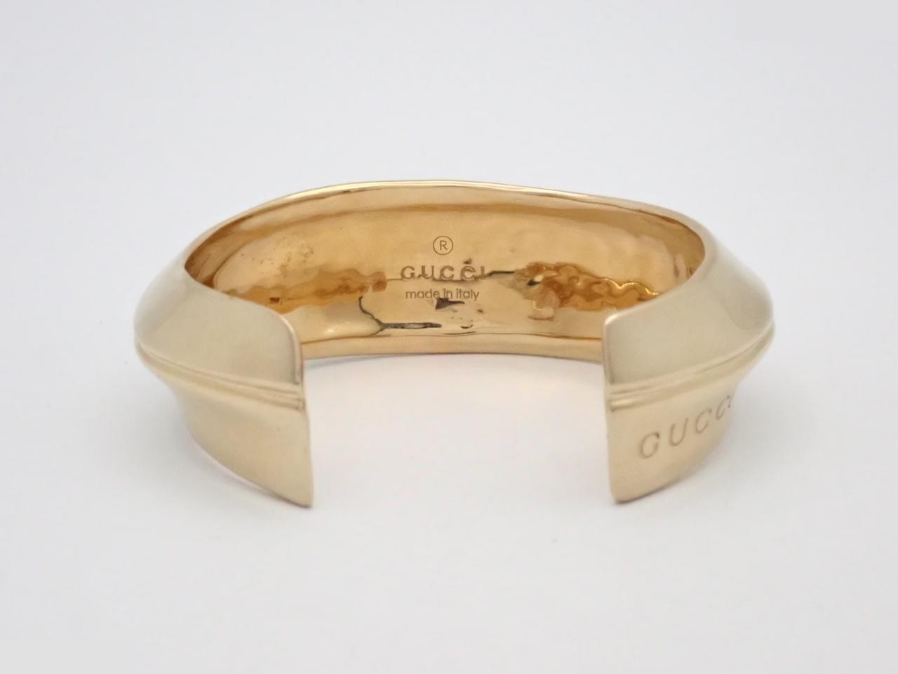 Bamboo Wide Cuff Bracelet, GP Gold, Wrist Circumference Approx. 16.5cm — view 2