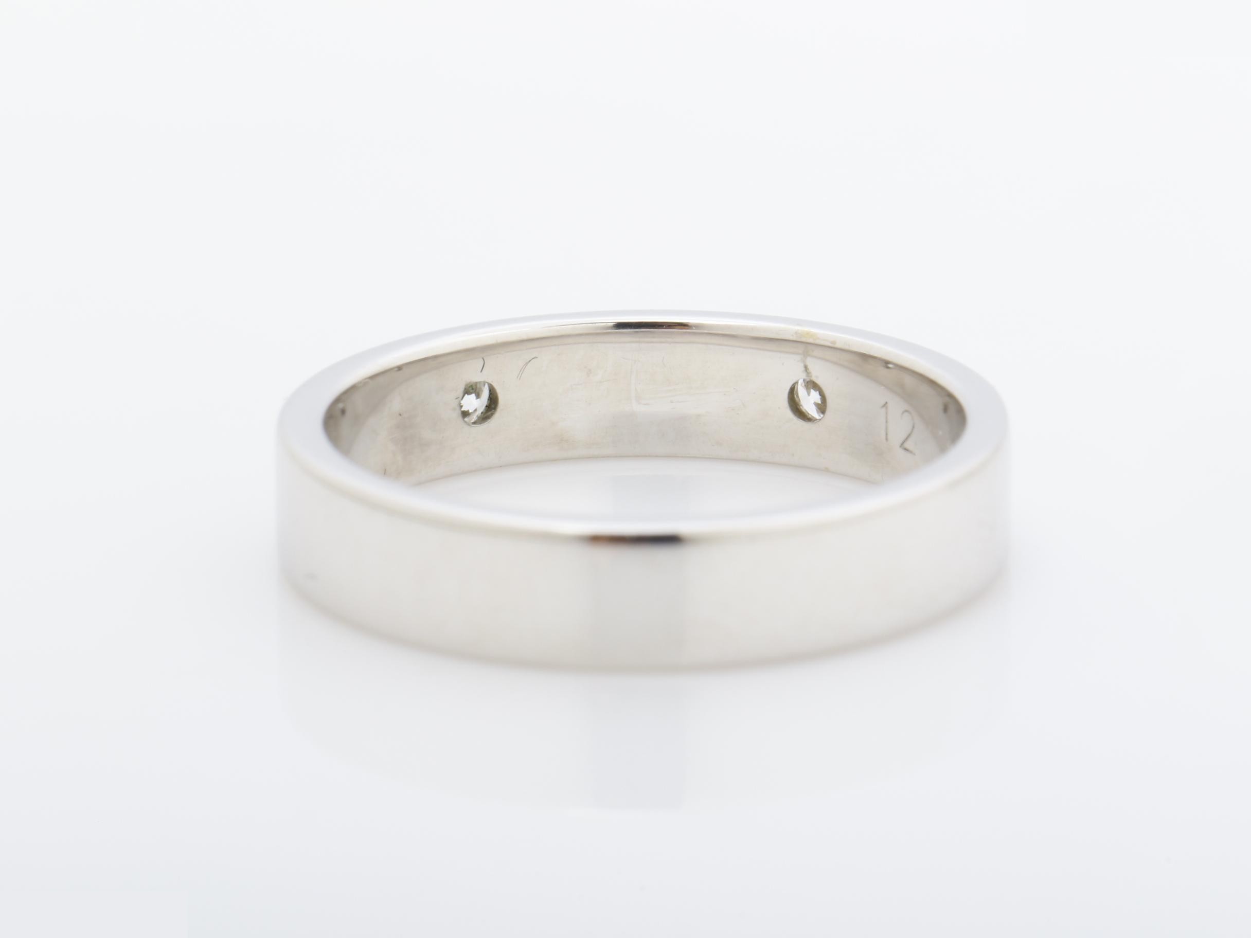 Icon print 2-diamond ring, size 12, K18WG, approx. 4.1g, 750 — view 4