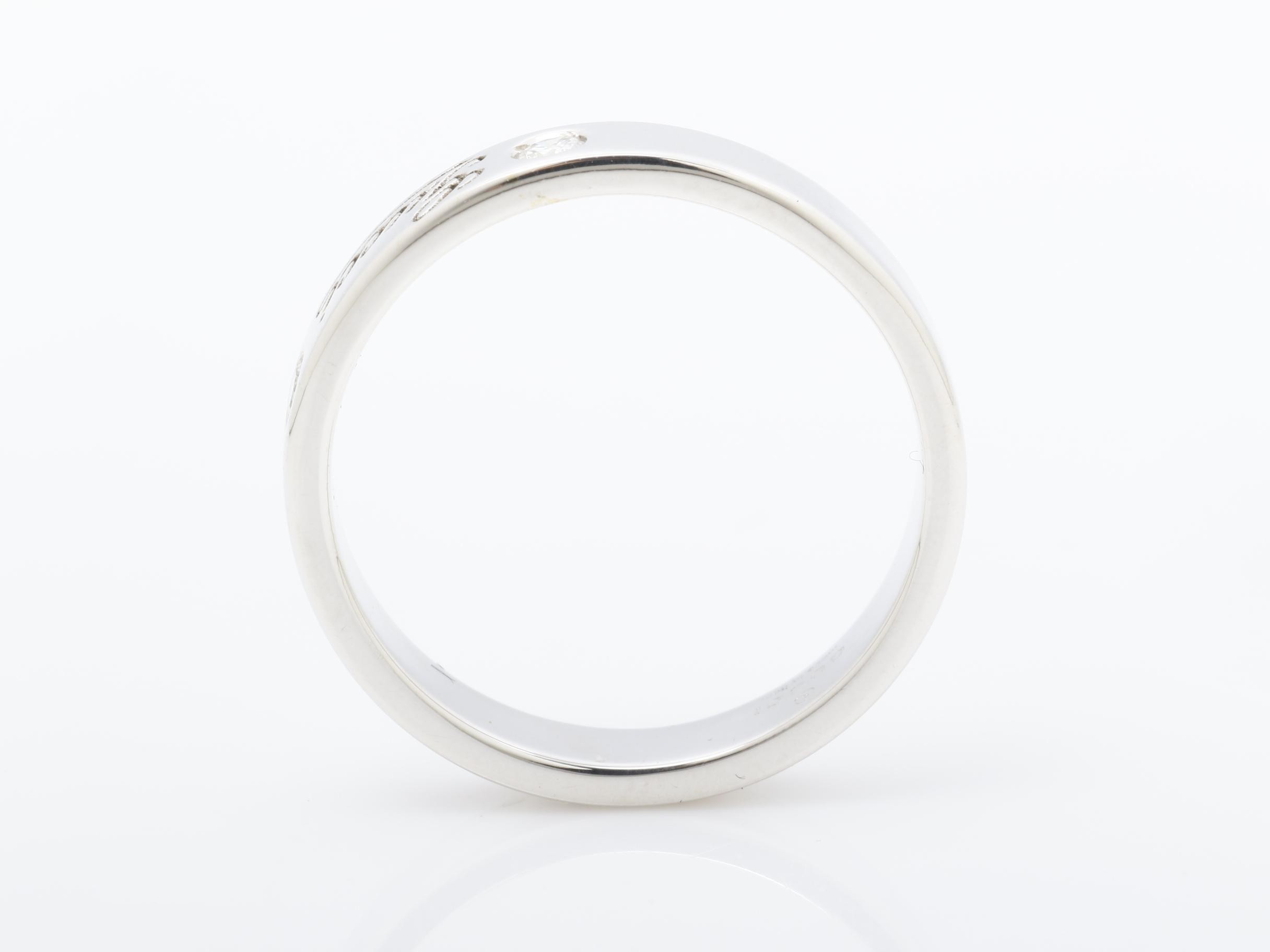 Icon print 2-diamond ring, size 12, K18WG, approx. 4.1g, 750 — view 5