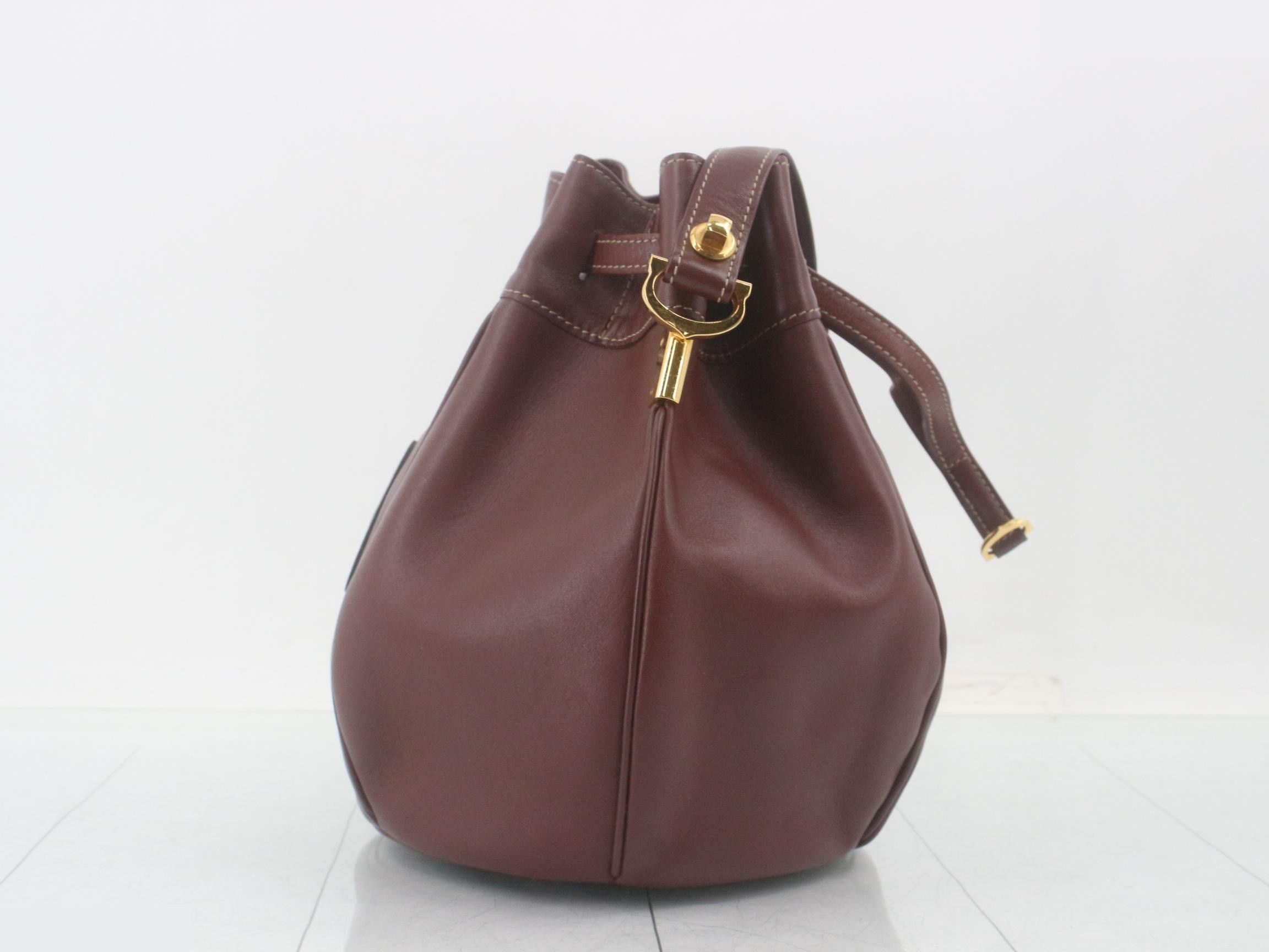 Must Drawstring Shoulder Bag, Bordeaux — view 4
