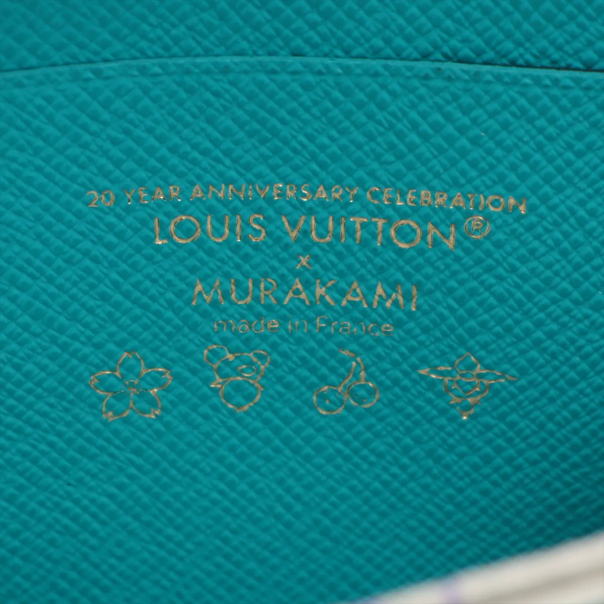 x Takashi Murakami LV x TM Zippy Coin Purse M14145 Leather Coin Case, Kabira Blue, RFID Reactive — view 6