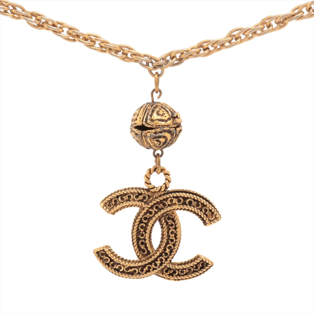 Coco Mark 3618 Necklace, GP Gold. Shows signs of wear,