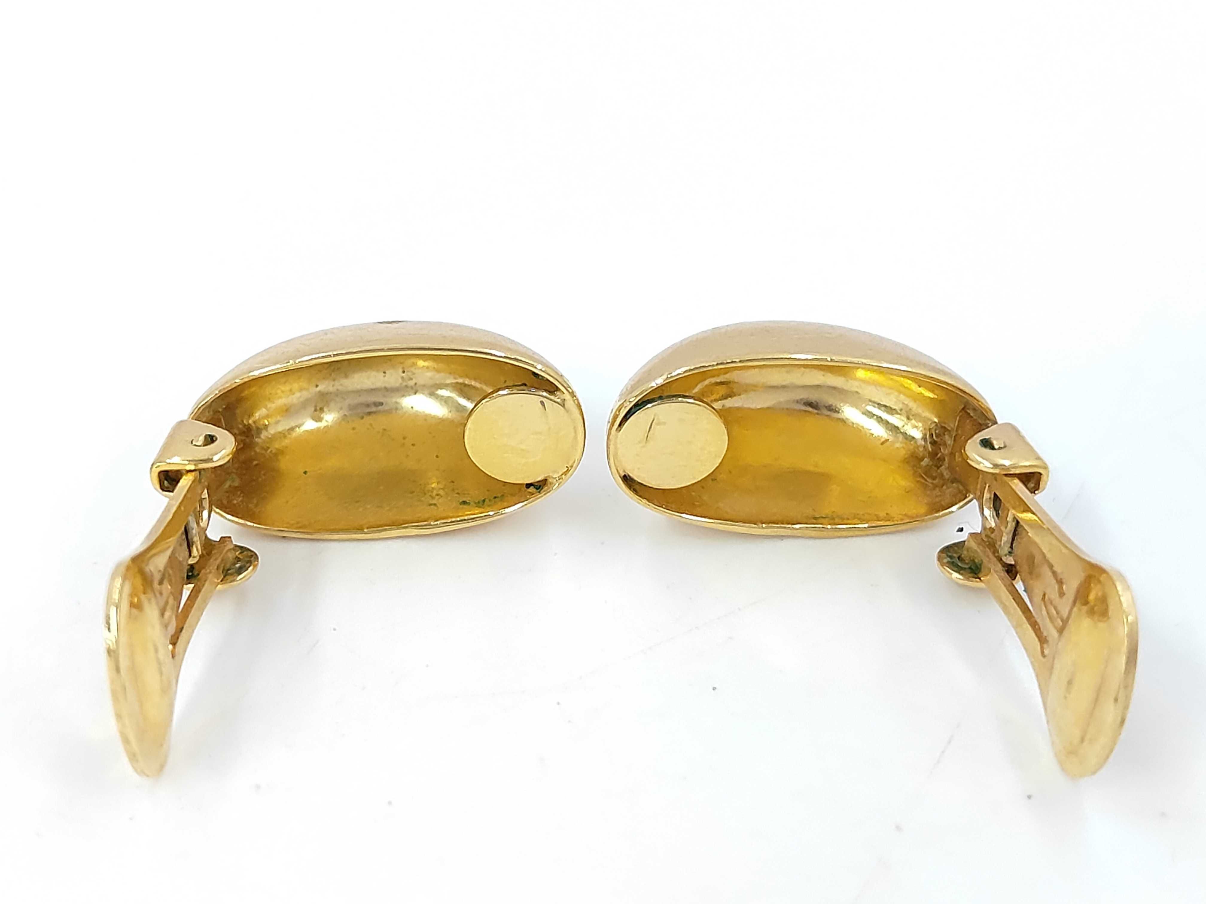 Half Hoop Gold Earrings (YG) — view 2